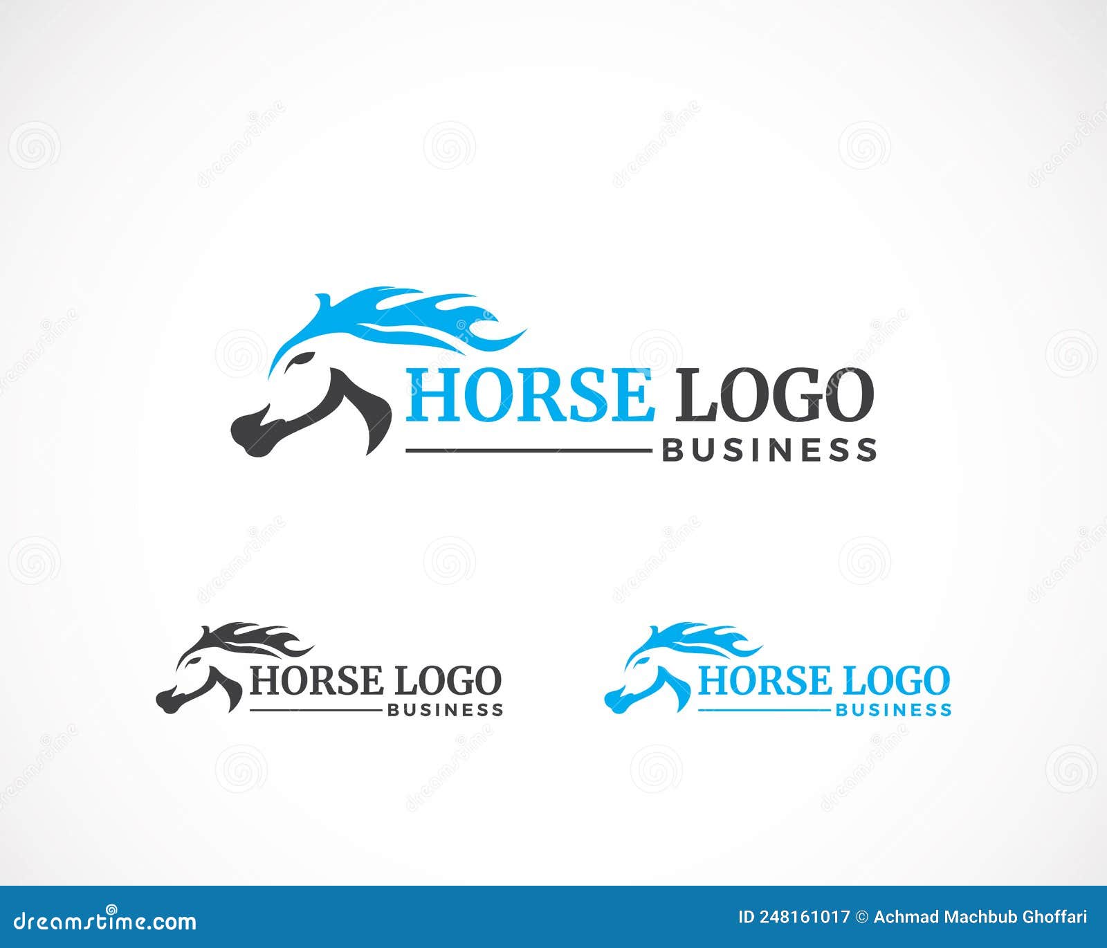 Horse Logo Creative Design Template Head Stock Illustration