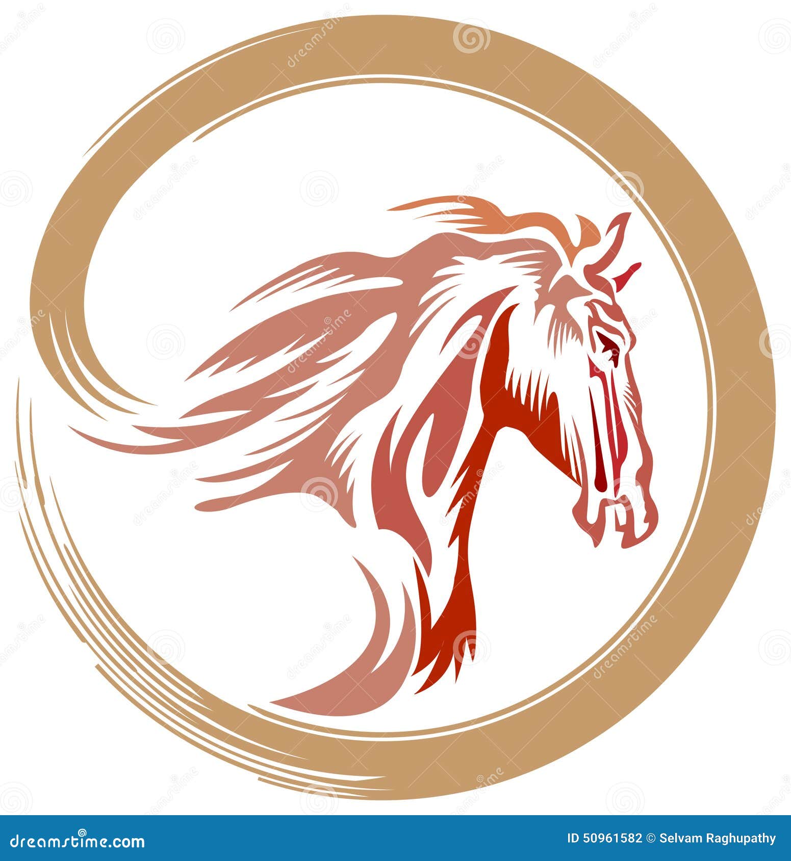 Horse logo stock vector. Illustration of domestic, force - 50961582
