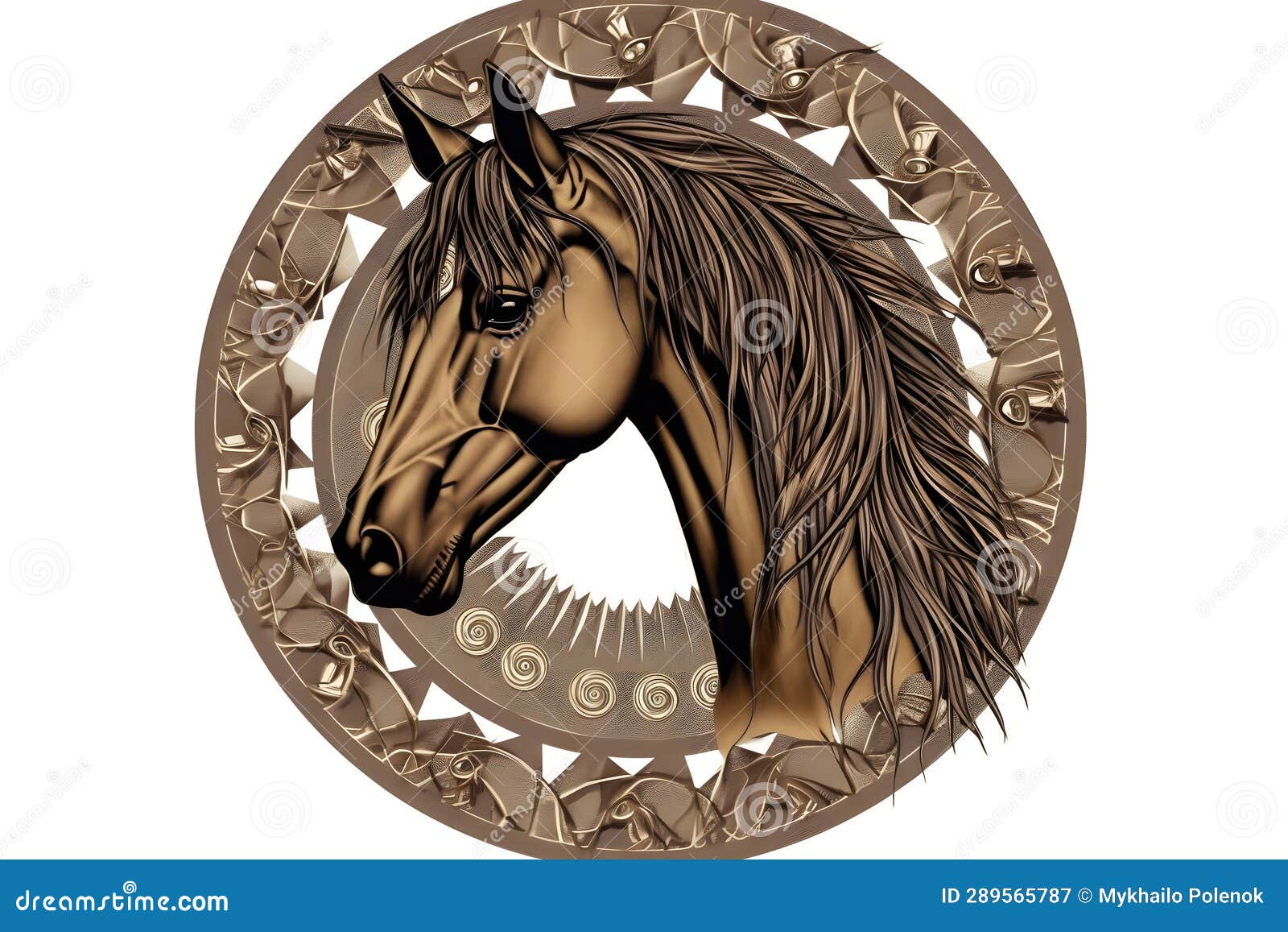 Horse Logo Template. Neural Network AI Generated Stock Image Image of
