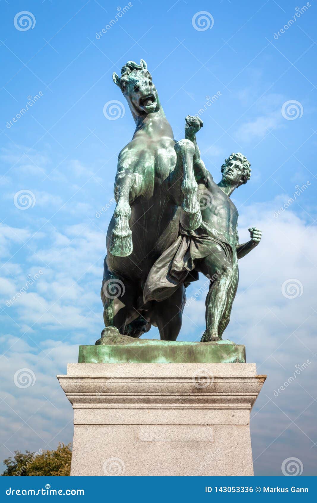 Horse with Man Statue in Vienna Austria Stock Photo Image of summer