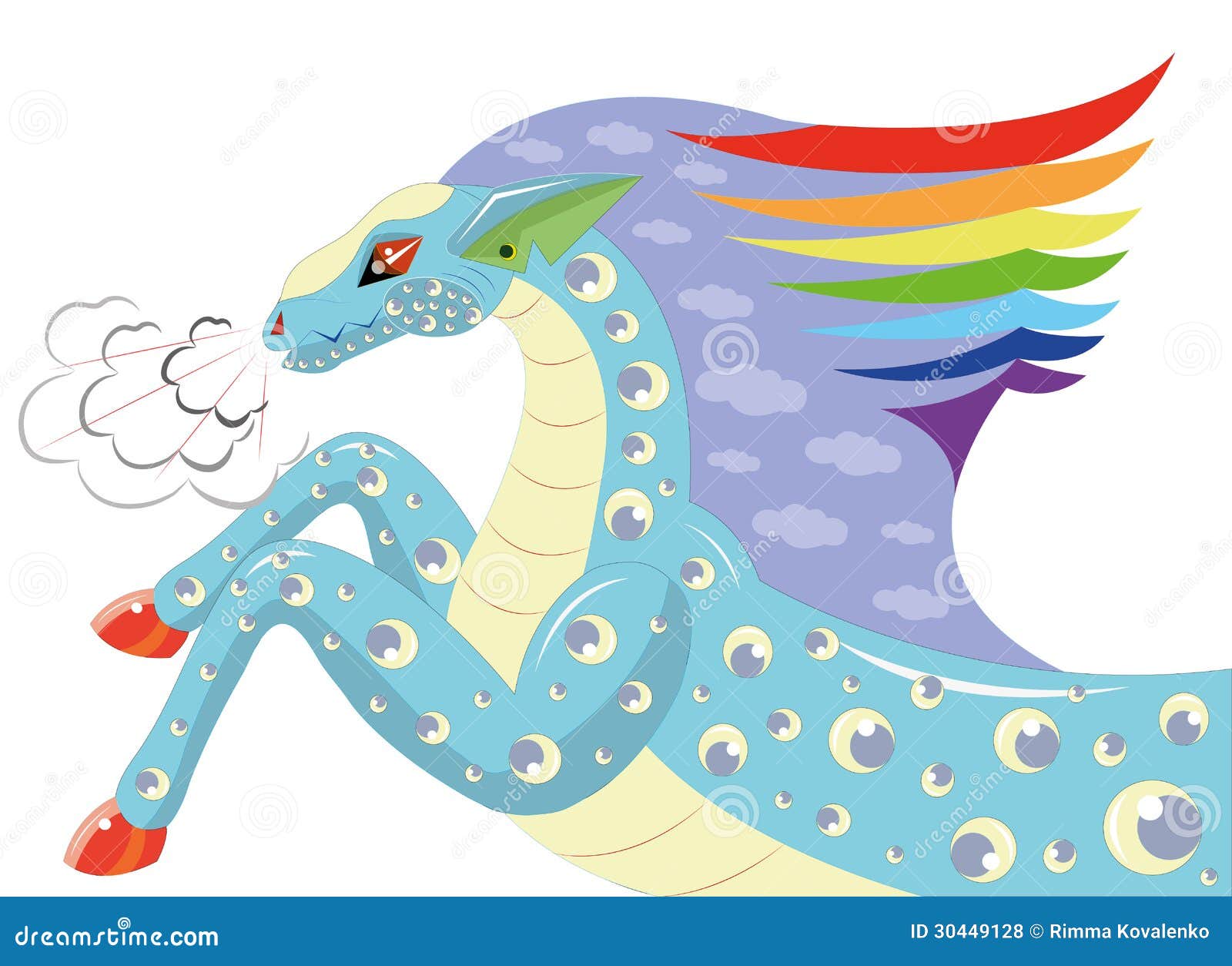Download Horse With A Mane A Rainbow. Stock Vector - Illustration ...