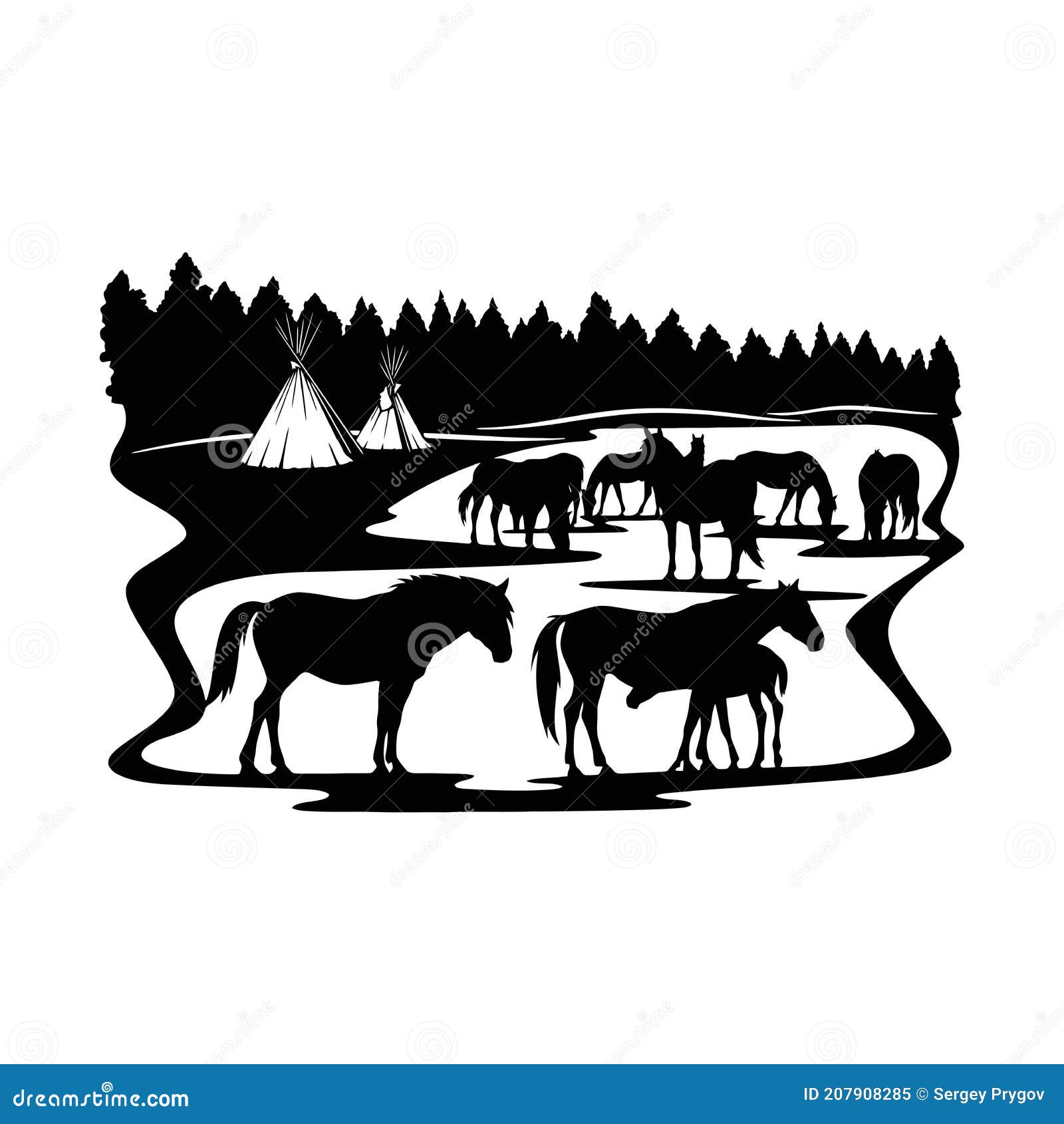 Horse Mare And Foal Horse Family Wildlife Stencils Forest horse-mare-and-foal-horse-family-wildlife-stencils-forest