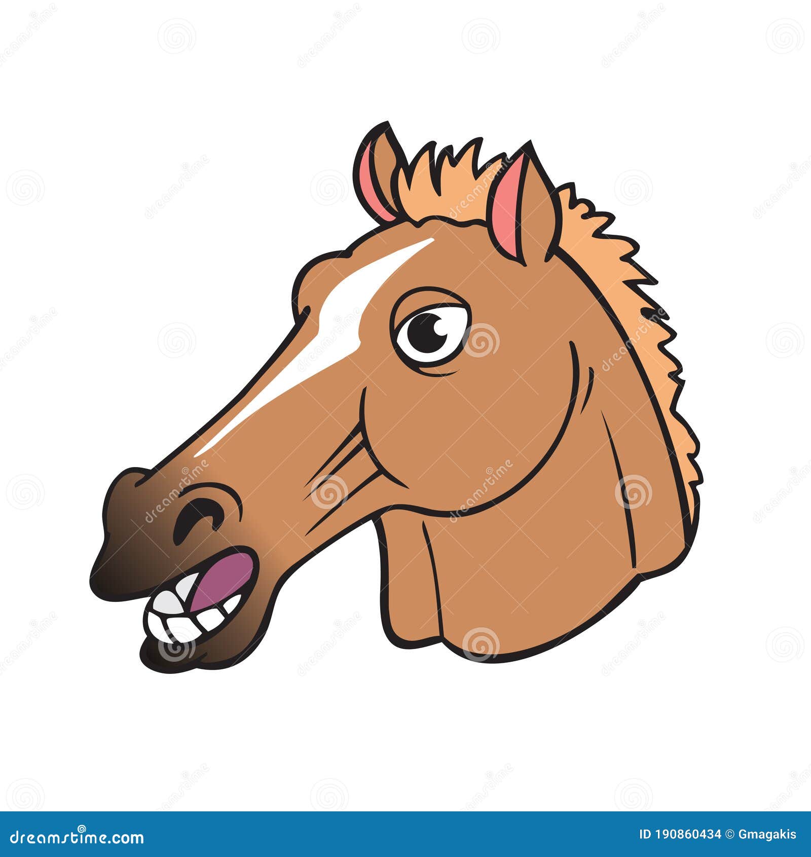 Horse head mask stock illustration. Illustration of stupid 190860434