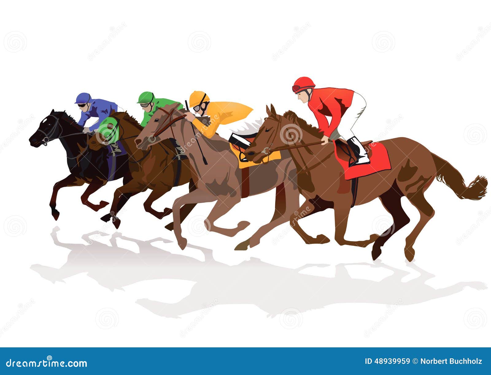 Horse Race. Cartoon Vector | CartoonDealer.com #99247203
