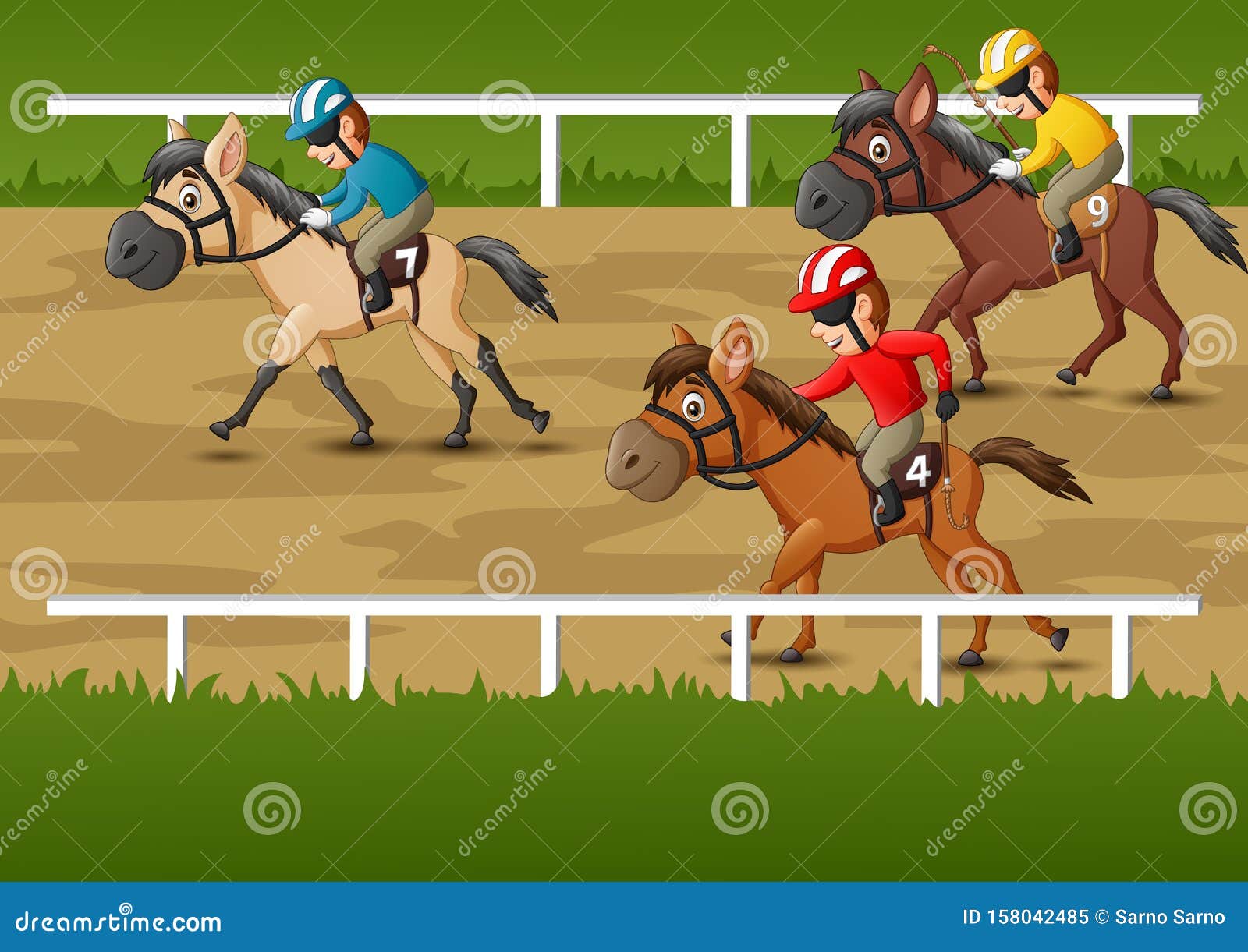 Horse racing cartoon stock illustration. Illustration of lifestyle - 158042485 Horse racing cartoon stock illustration. Illustration of lifestyle - 158042485