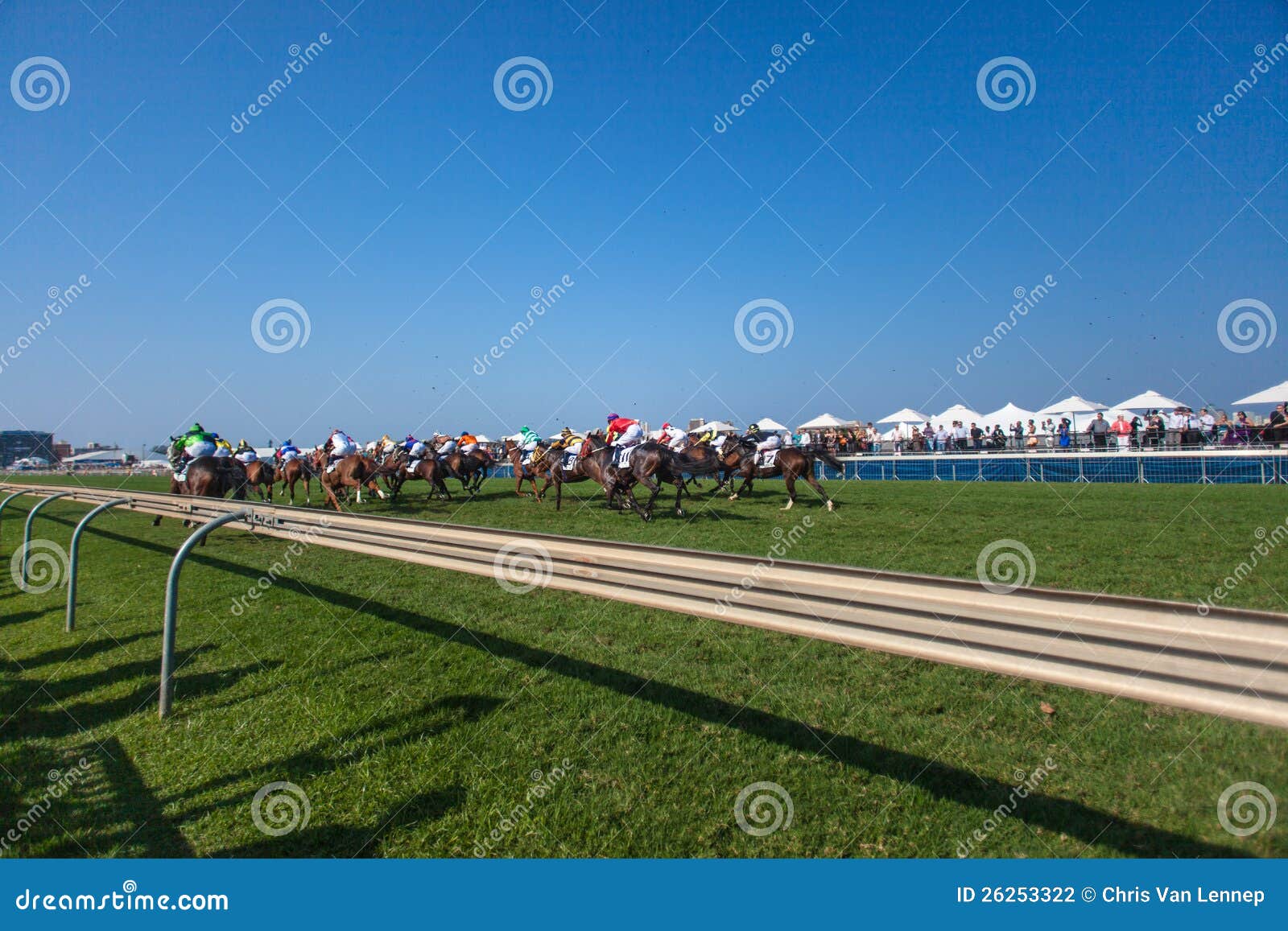 Horse Racing Final Straight Rail Editorial Photography Image of