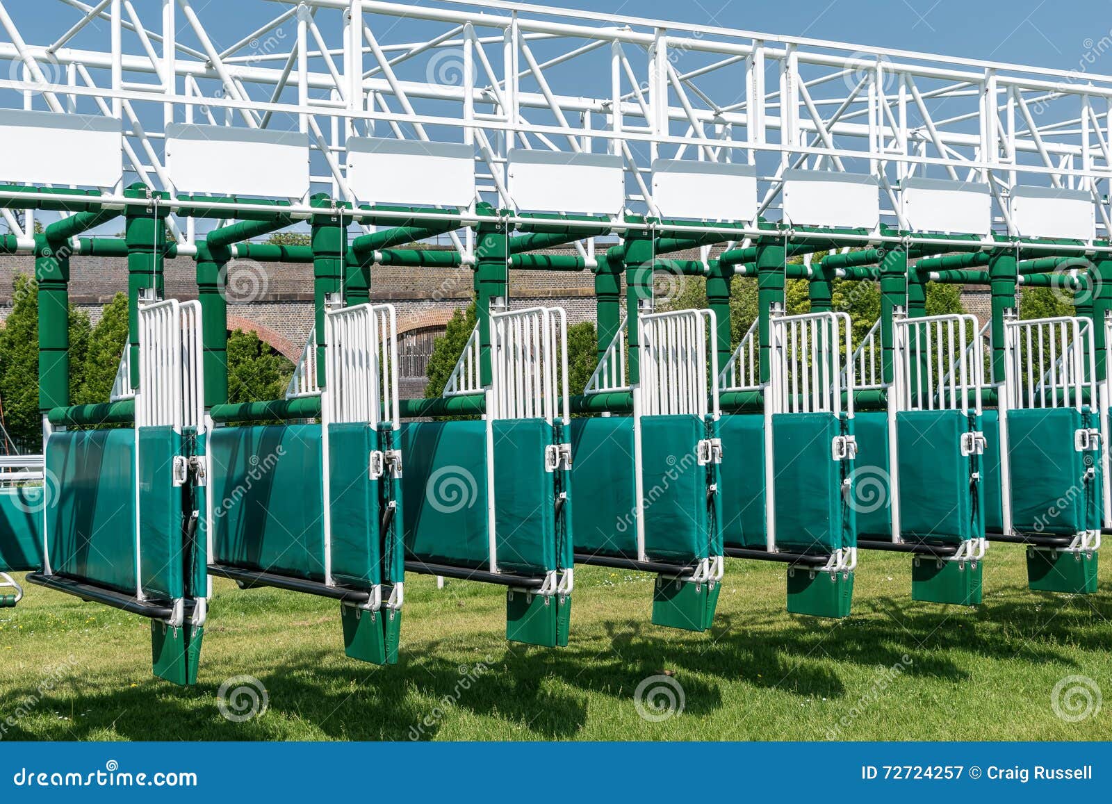 Horse Racing Starting Gates Stock Image Image Of Success Closeup