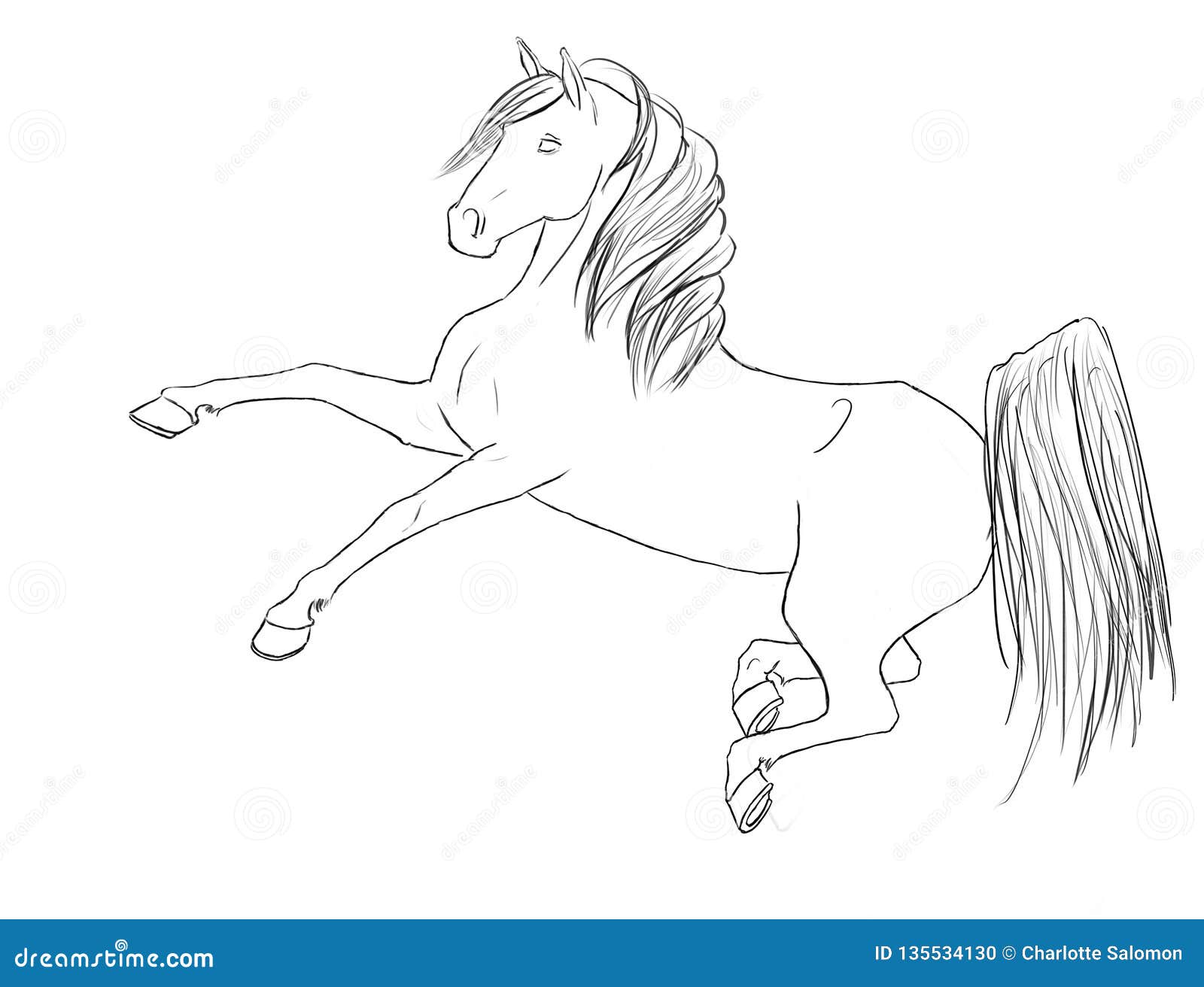 Jumping Horse Lineart by Wyakyn on DeviantArt