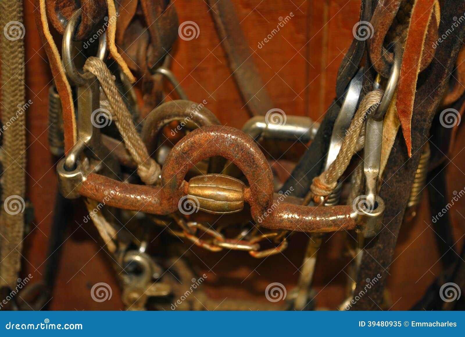 Horse s Bit CloseUp stock image. Image of wall, robe 39480935