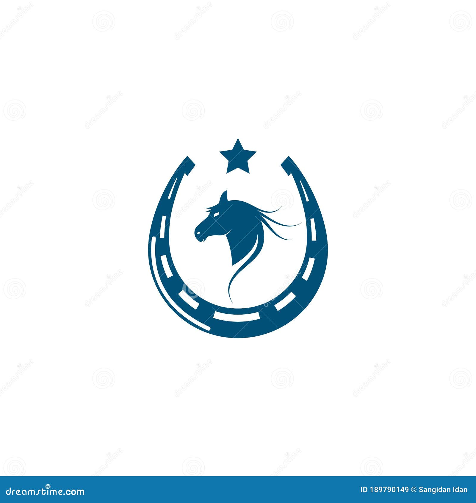 Horse Shoe Icon Logo Vector Illustration Stock Vector - Illustration of ...