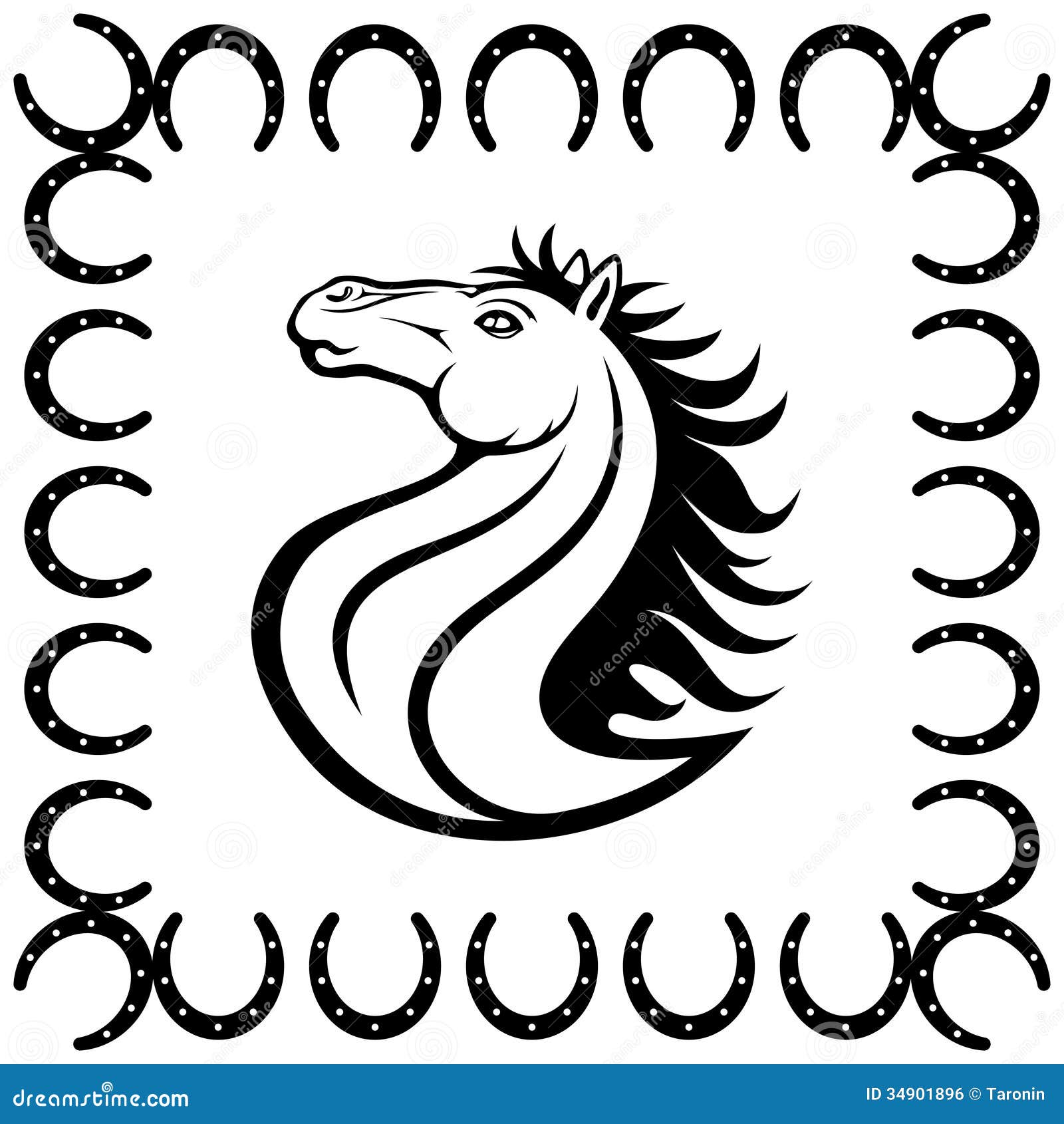 Horse sign on white. stock vector. Illustration of design - 34901896