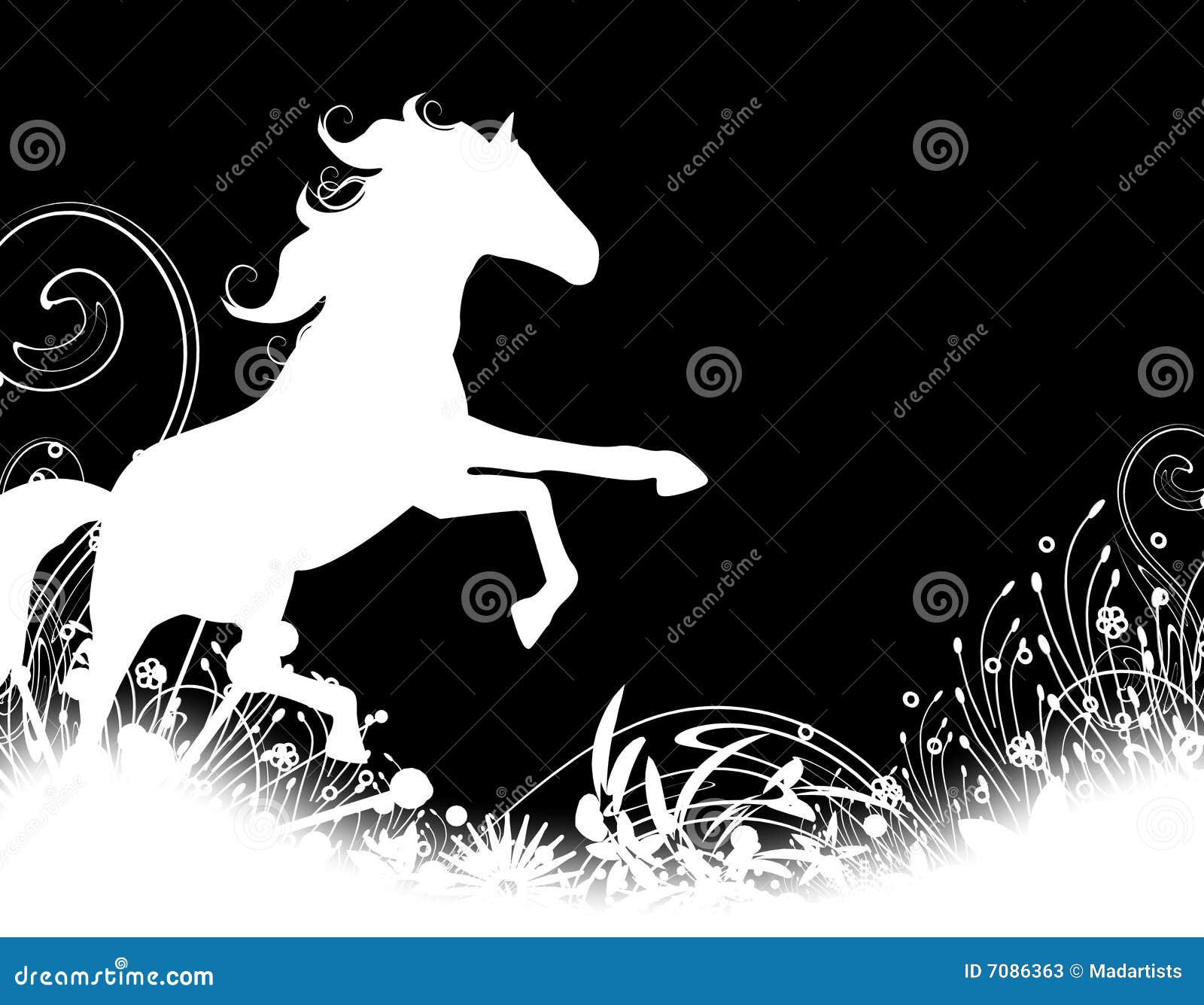 horse stallion silhouette