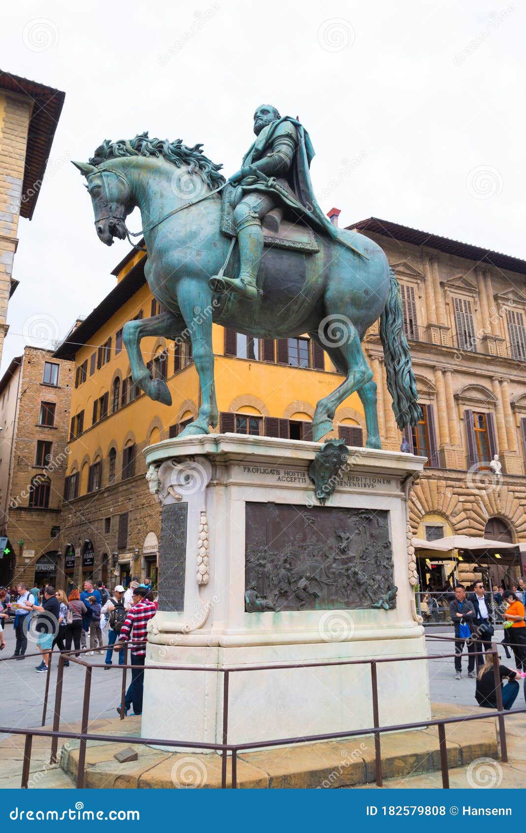 Sculpture Of Medici Lions And Copy Of Michelangelo's David Statue ...
