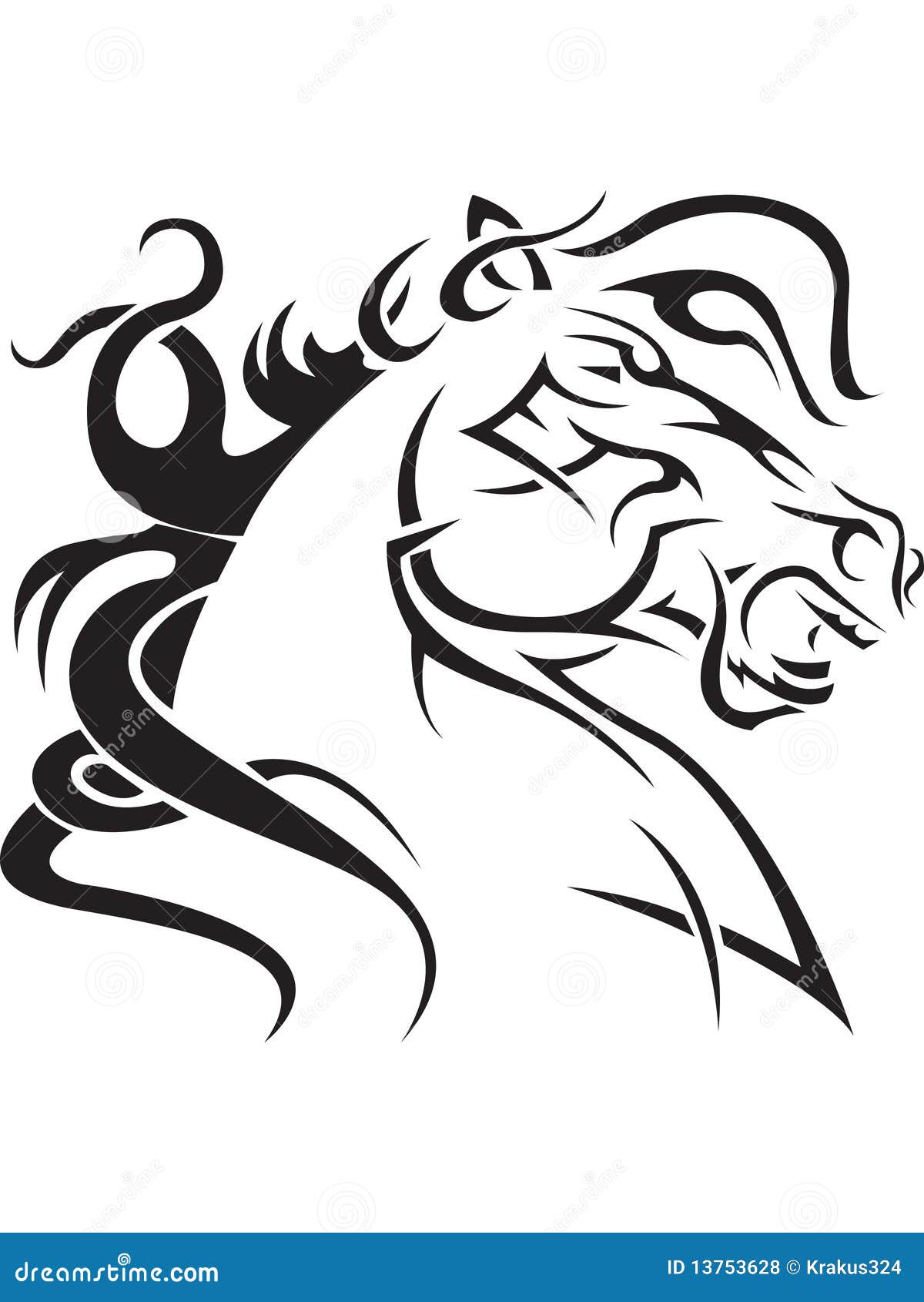 Chinese Horse Tattoo