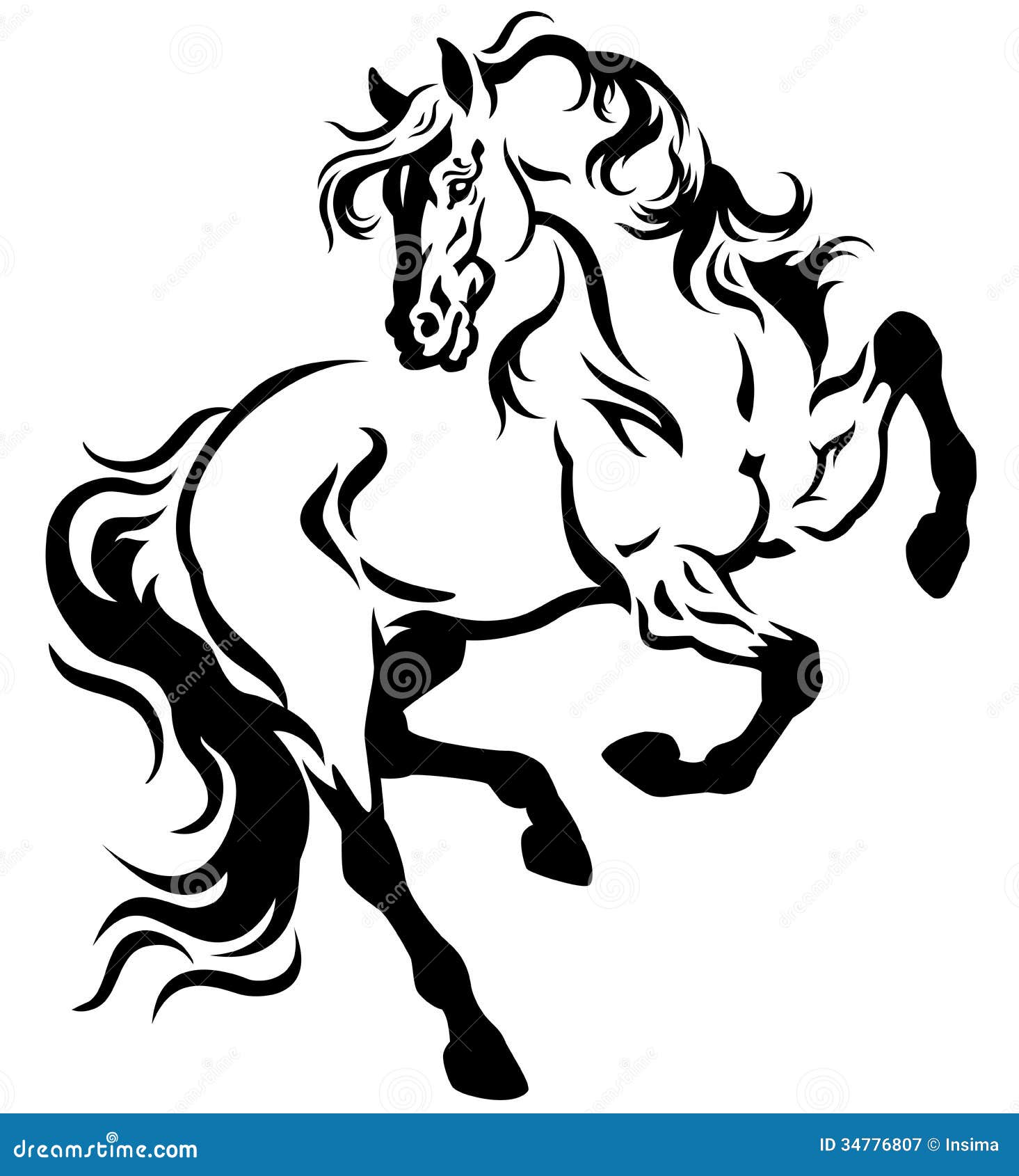 Horse animal tribal tattoo or racing sport mascot Horse animal icon of  tribal tattoo or racing sport mascot head of black  CanStock