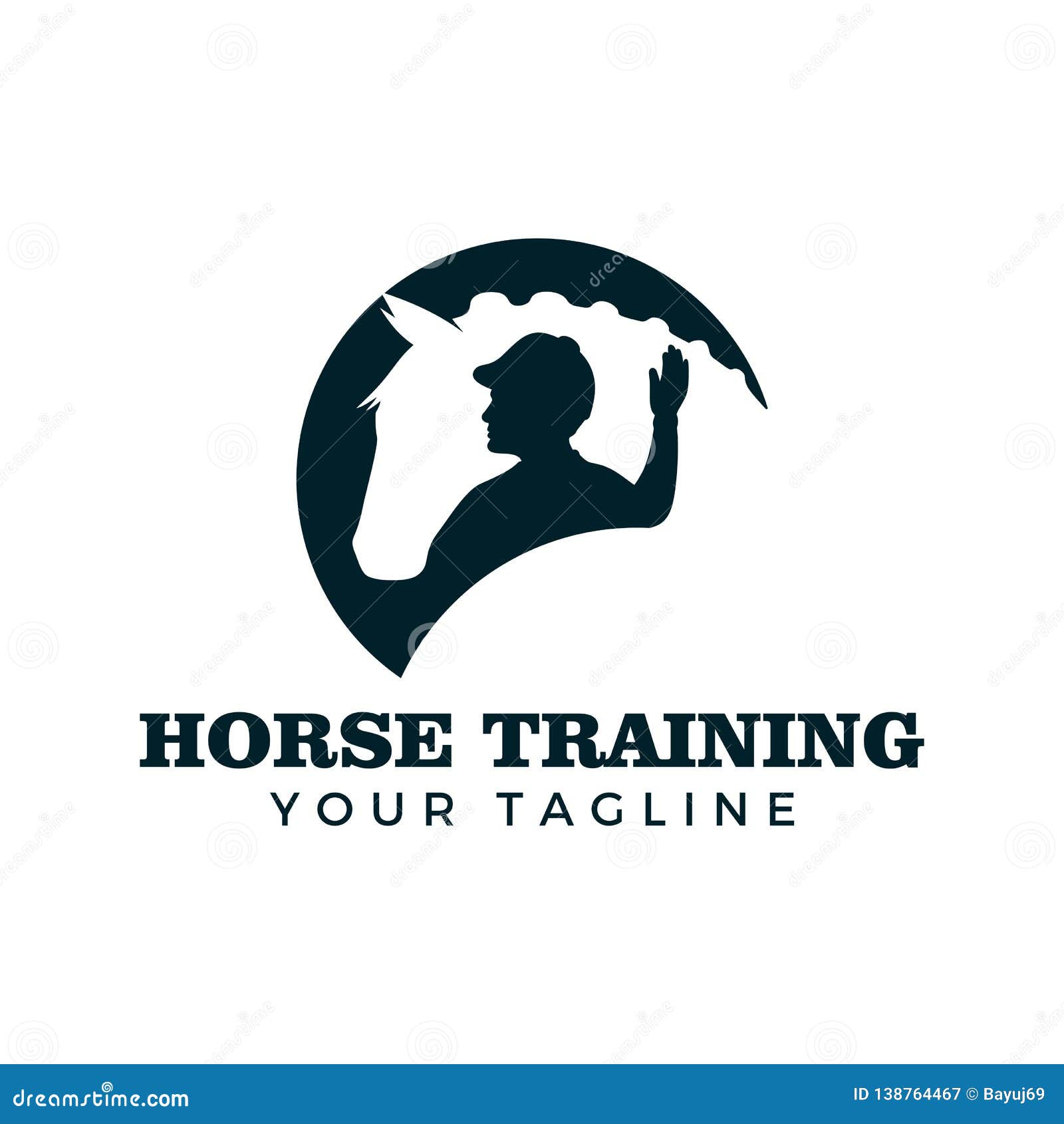 horse training logo  template