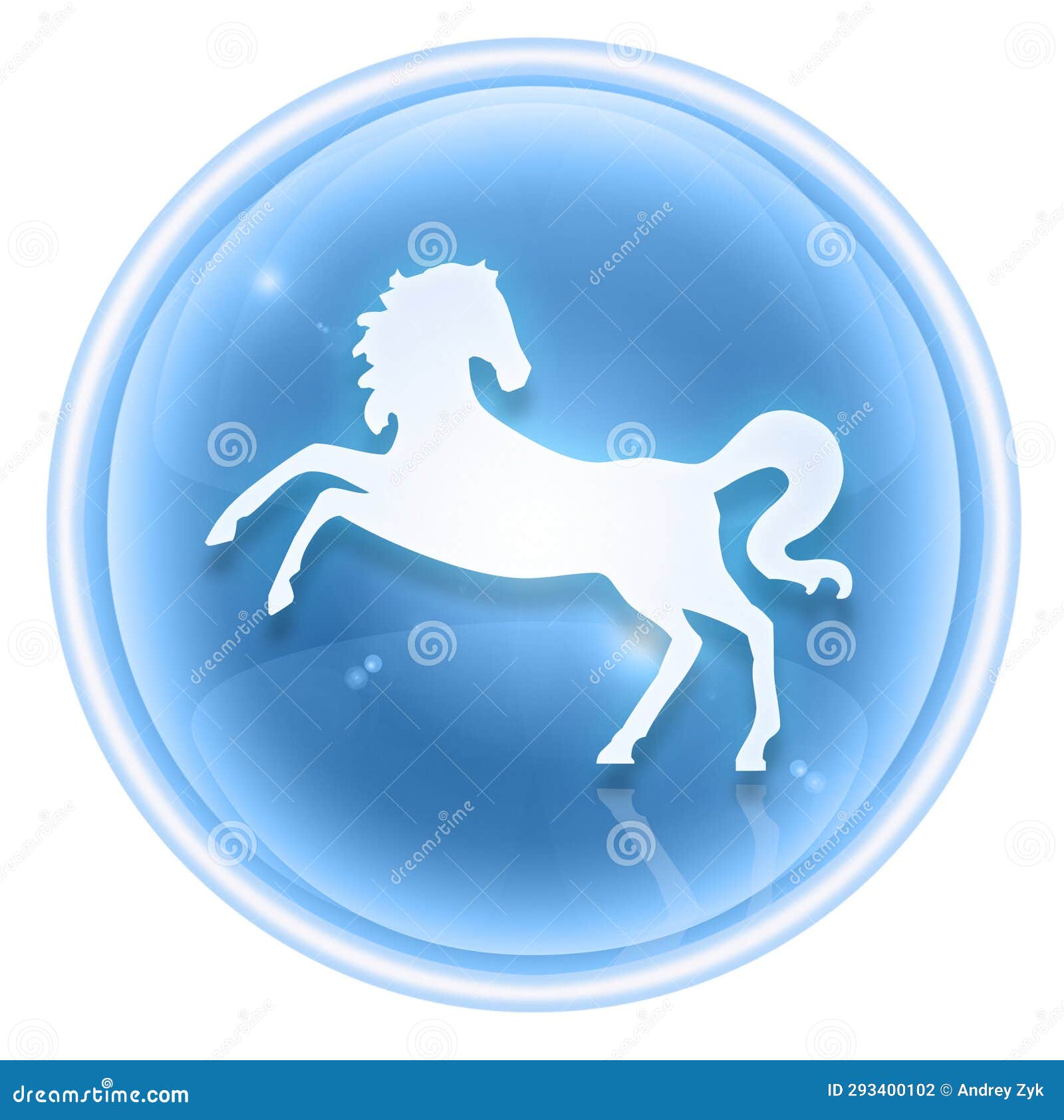 Horse Zodiac icon ice stock illustration. Illustration of idea 293400102