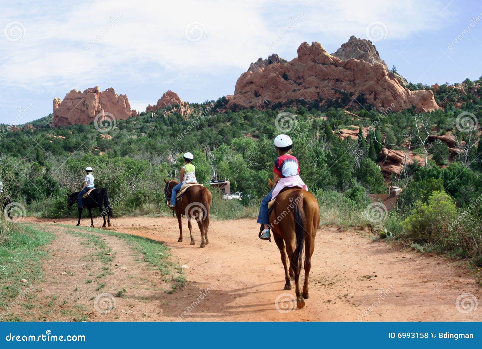 horseback riding in the garden of the gods