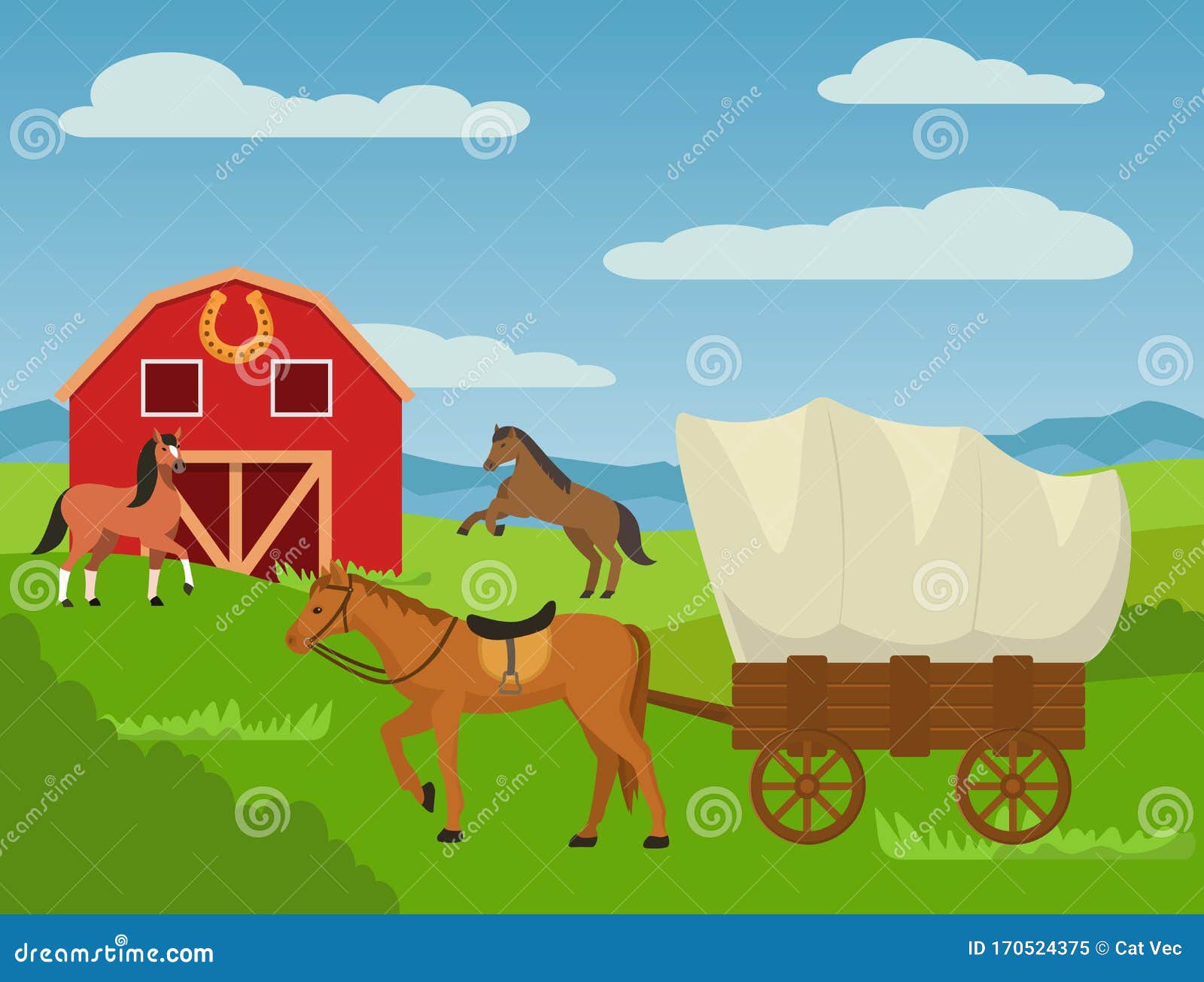 horse ranch clipart