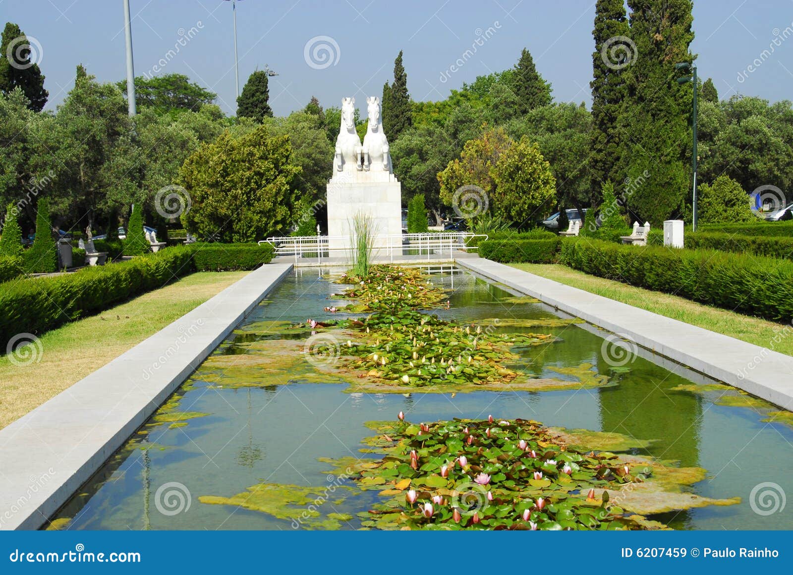 Horses in Garden stock image. Image of historic, floweret 6207459