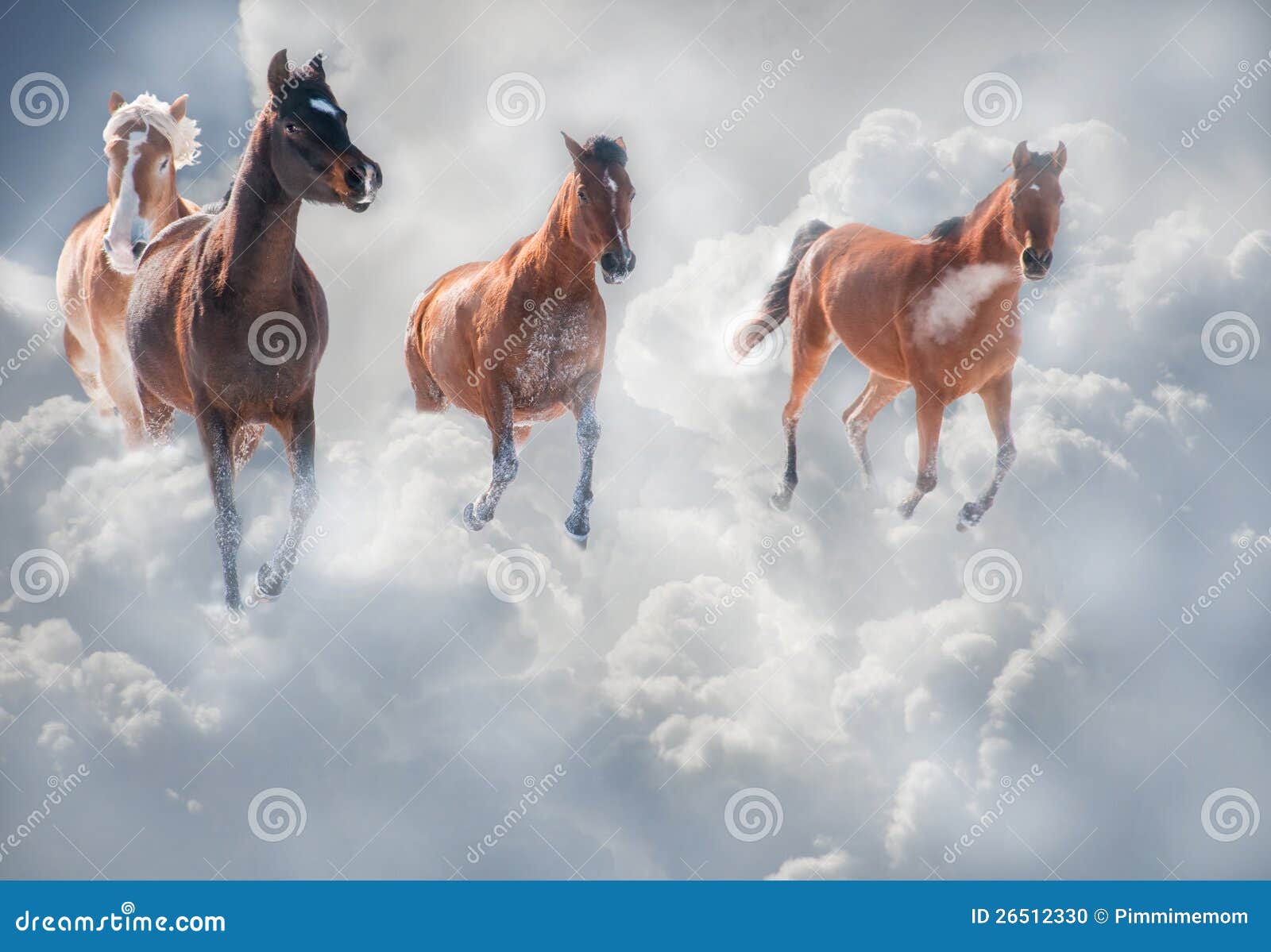 Horses Running through Storm Clouds Stock Photo Image of wild, fast