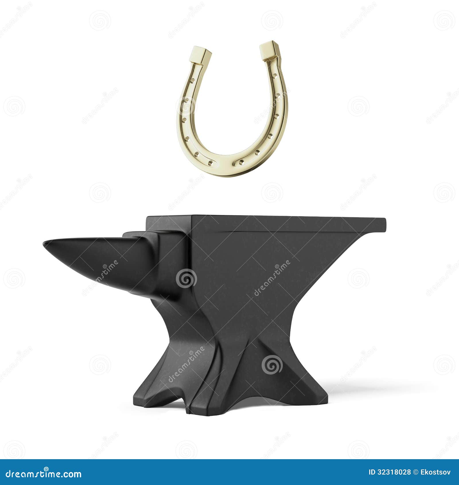 Horseshoe on anvil stock photo. Image of smithy, work 32318028
