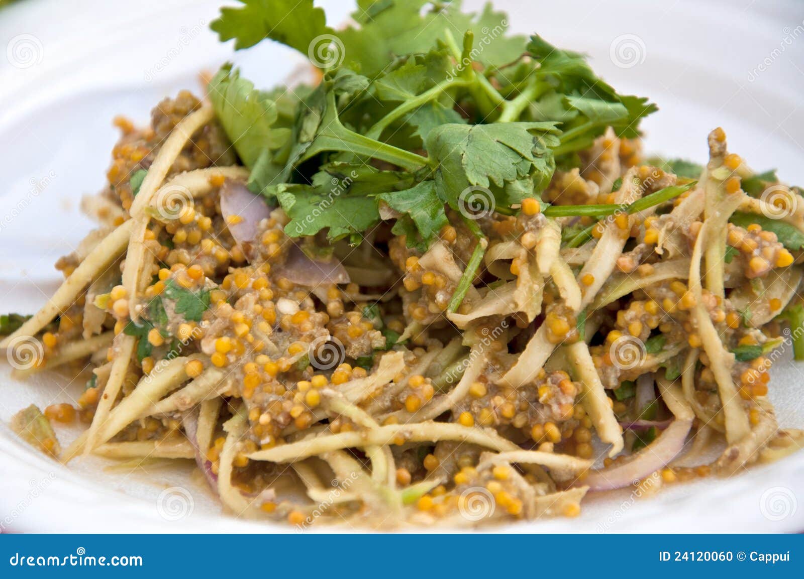 Horseshoe Crab Eggs Salad Thai Style Stock Photo Image of thai