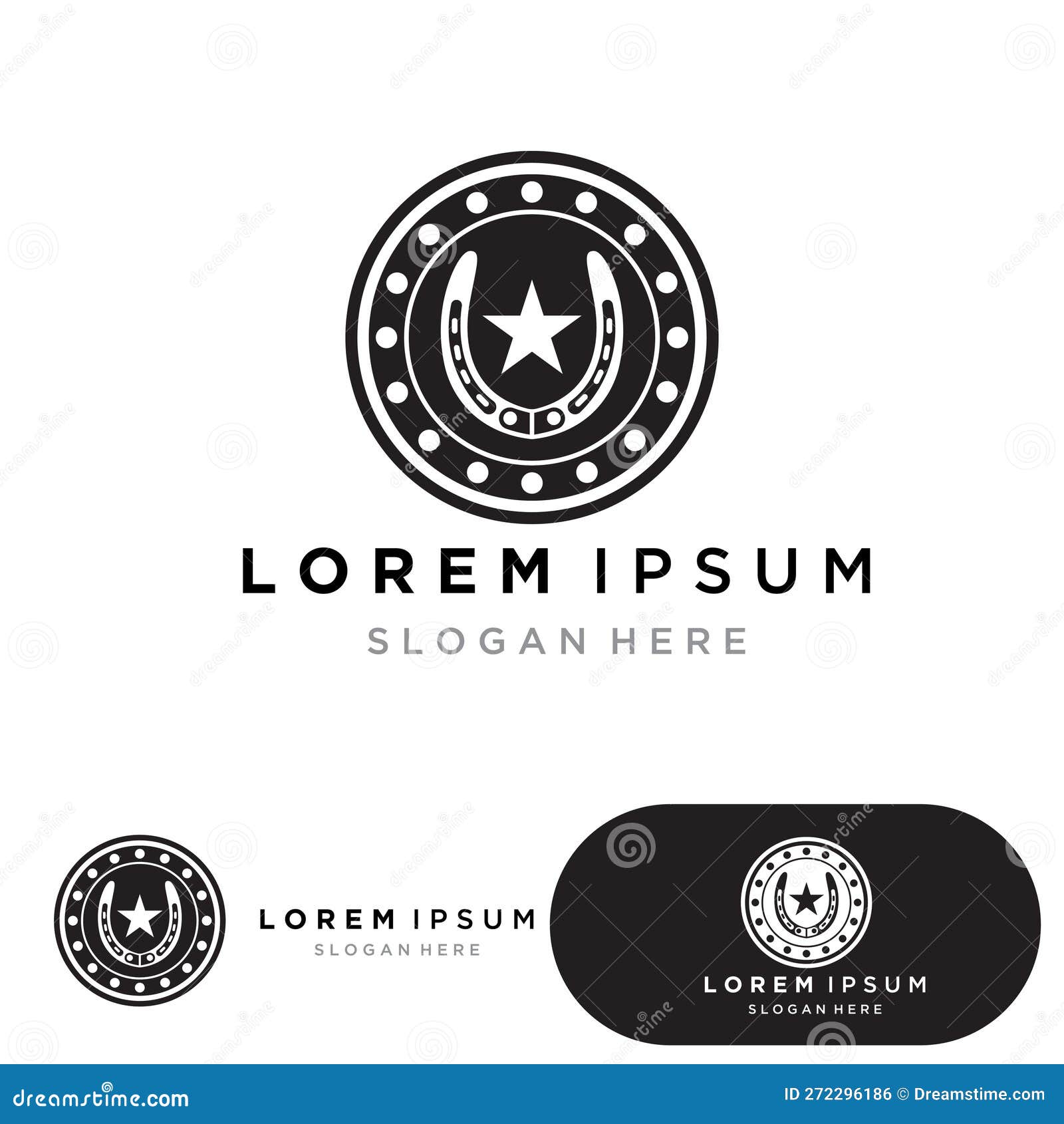 Horseshoe Logo and Symbol Vector Stock Vector Illustration of steel