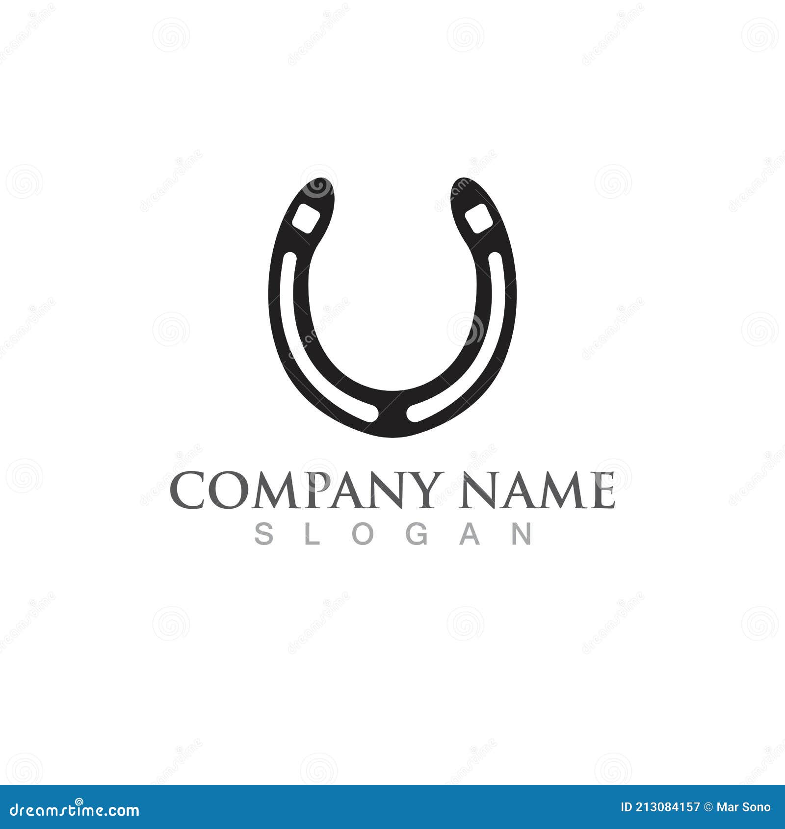 Horseshoe Logo and Symbol Vector Image Stock Vector Illustration of