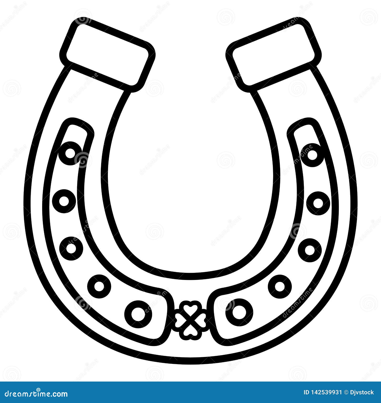 Horseshoe Lucky Isolated Icon Stock Vector Illustration of horseshoe