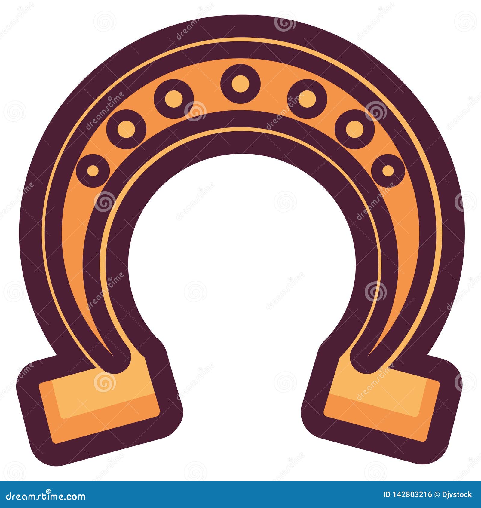 Horseshoe Lucky Isolated Icon Stock Vector Illustration of patrick