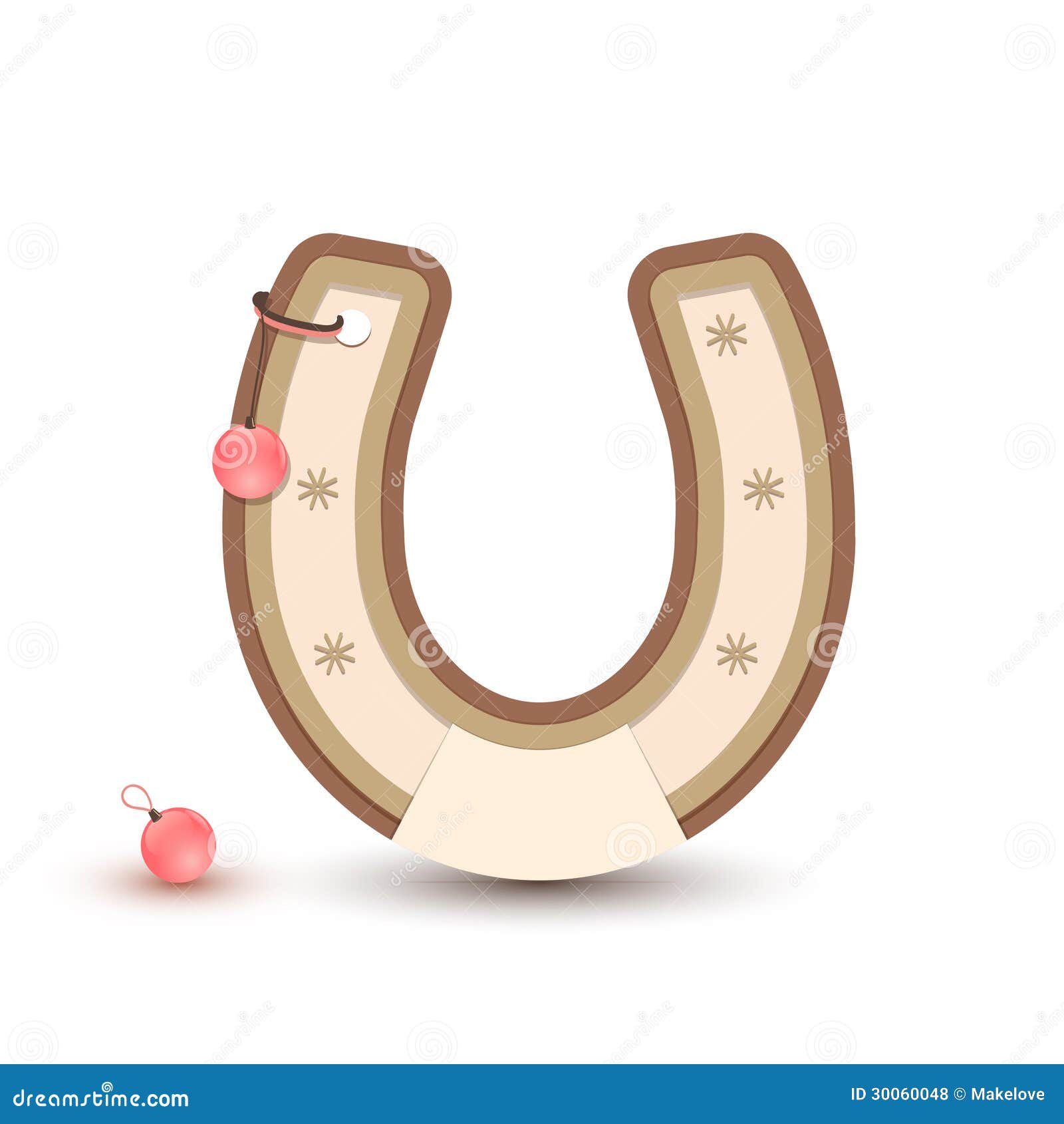 Horseshoe shaped card stock vector. Illustration of lucky 30060048