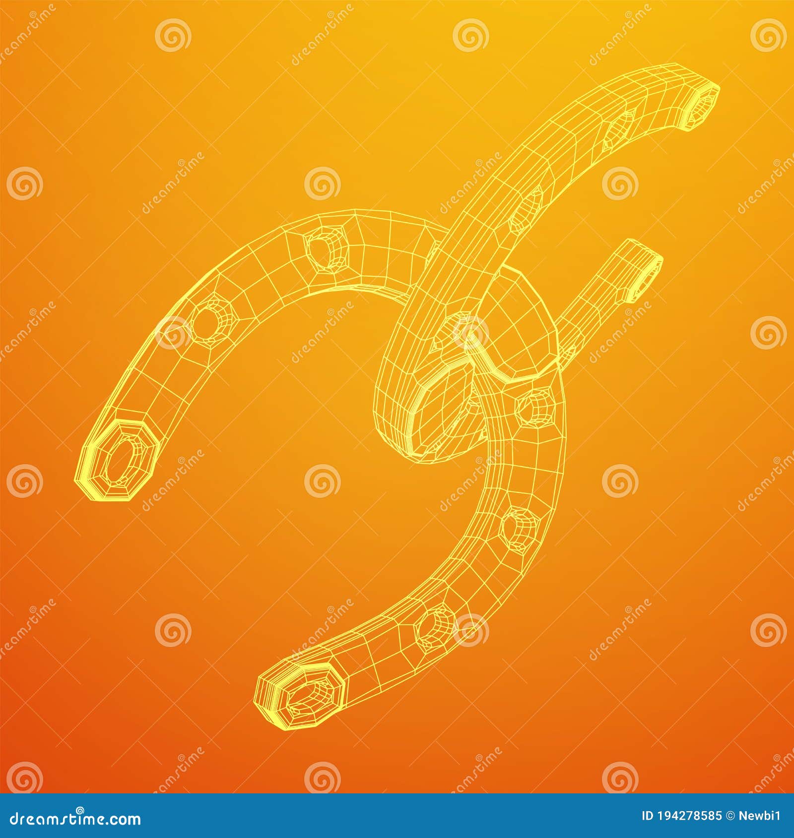 Horseshoe Symbolizes Good Luck. Vector Illustration Stock Vector