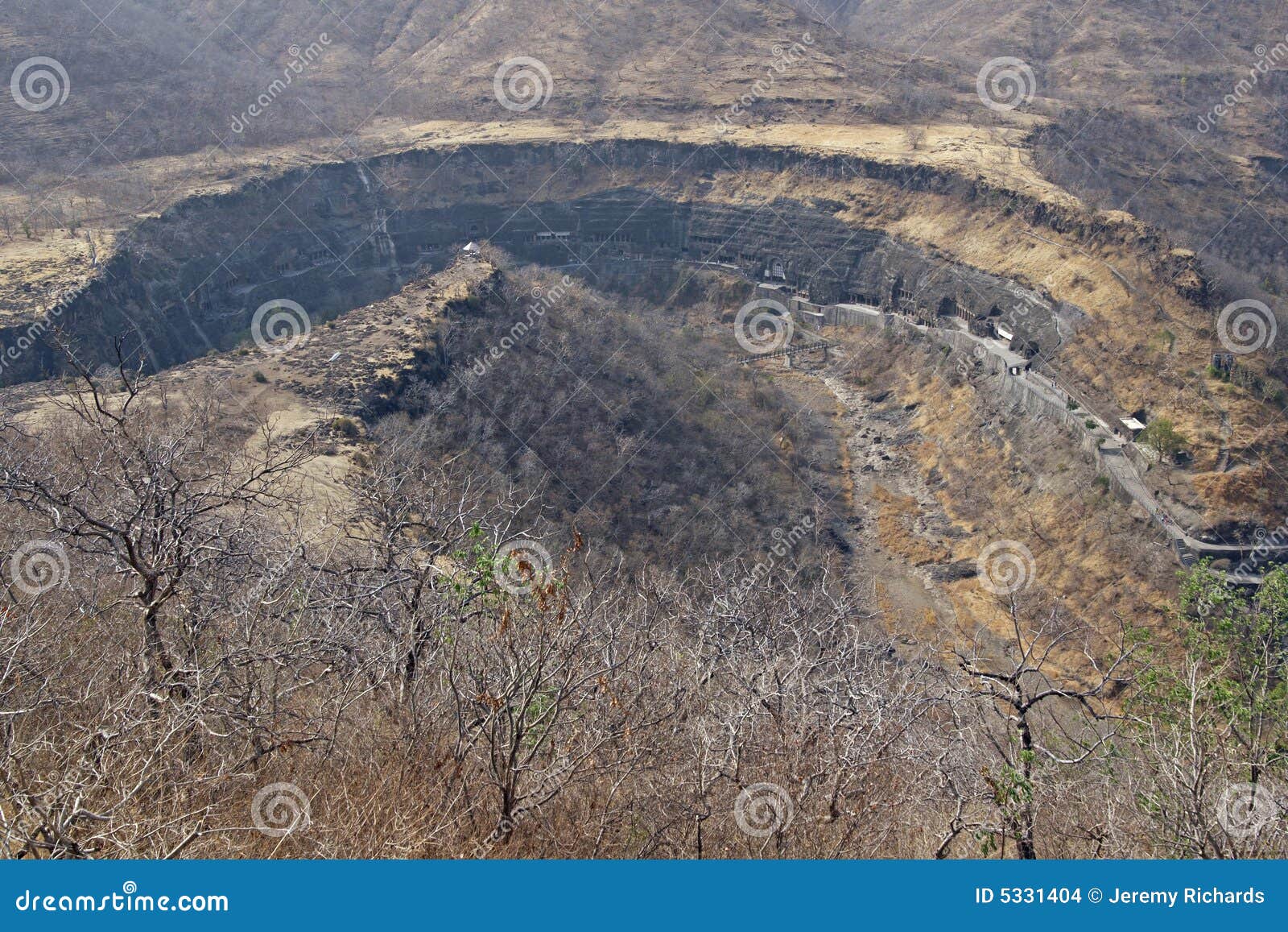 Horseshoe Valley Containing Ajanta Caves Stock Photo Image of