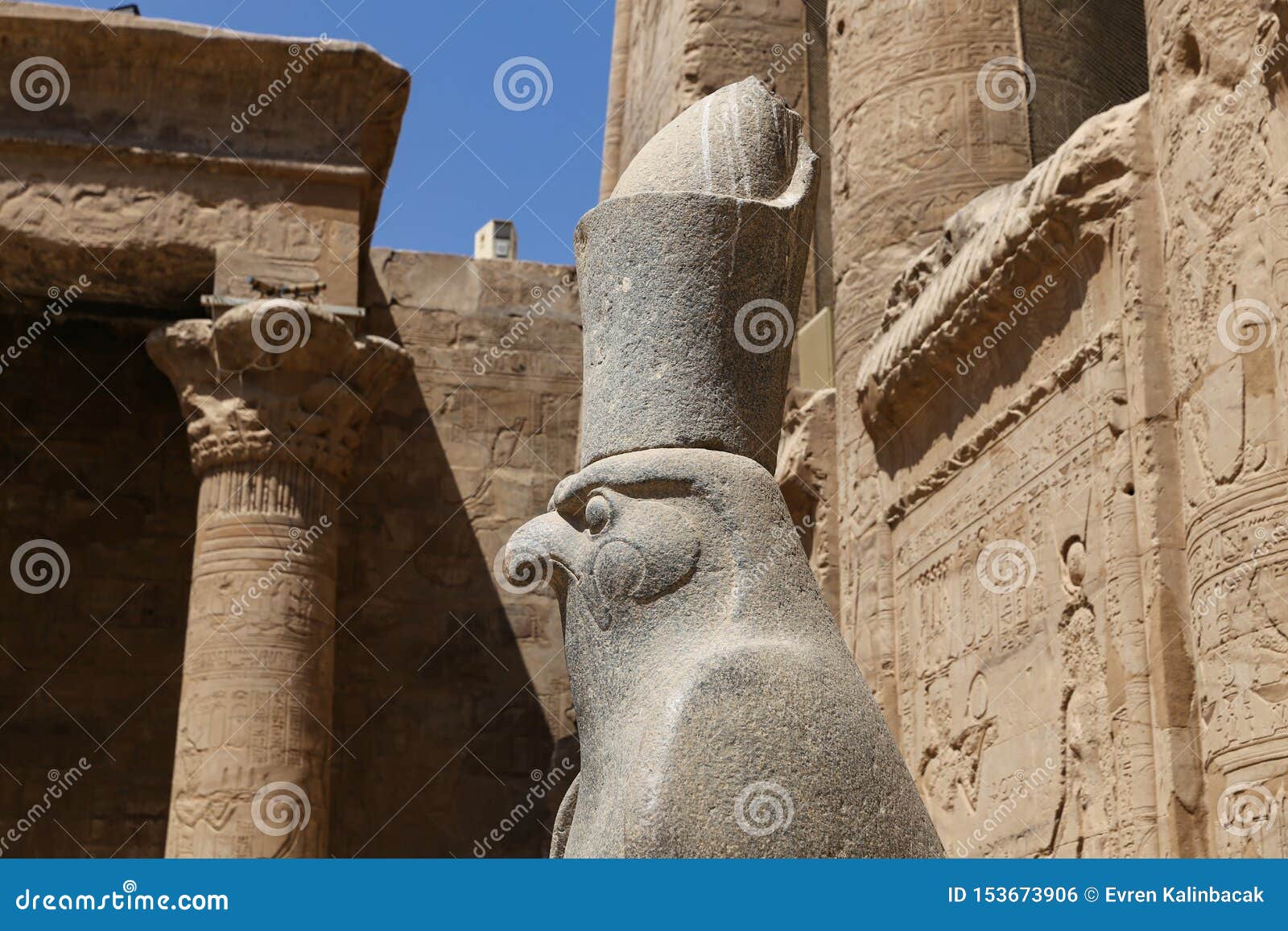 Horus Statue in Edfu Temple, Edfu, Egypt Editorial Photo Image of
