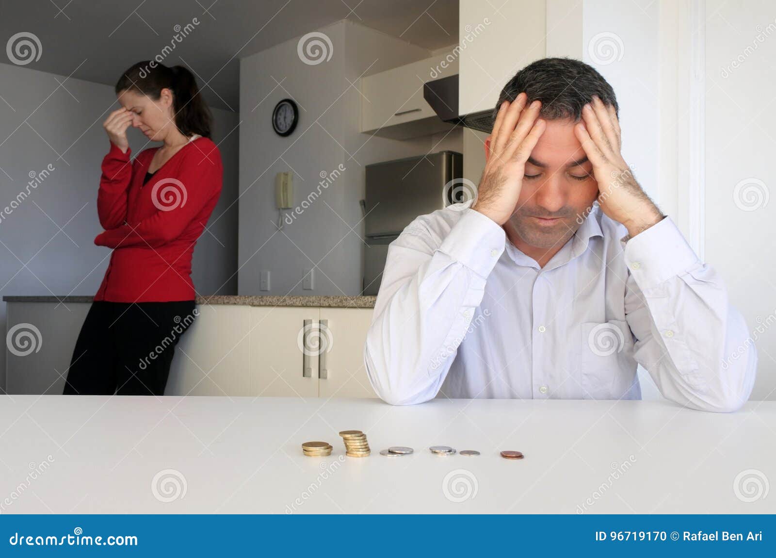 Hosband and Wife Having Financial Problems Stock Photo pic