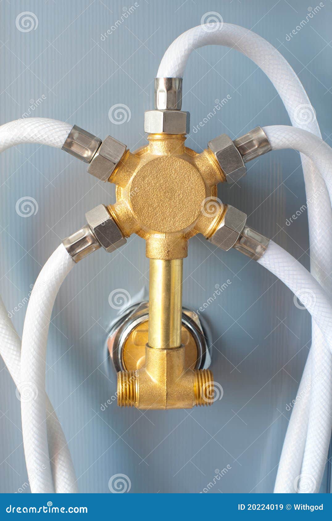 Hose splitter stock image. Image of metal, cubicle, brass 20224019