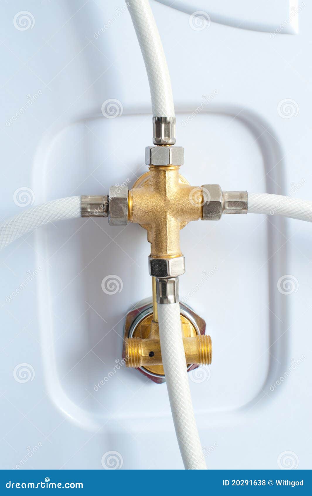 Hose splitter stock photo. Image of steel, female, service 20291638