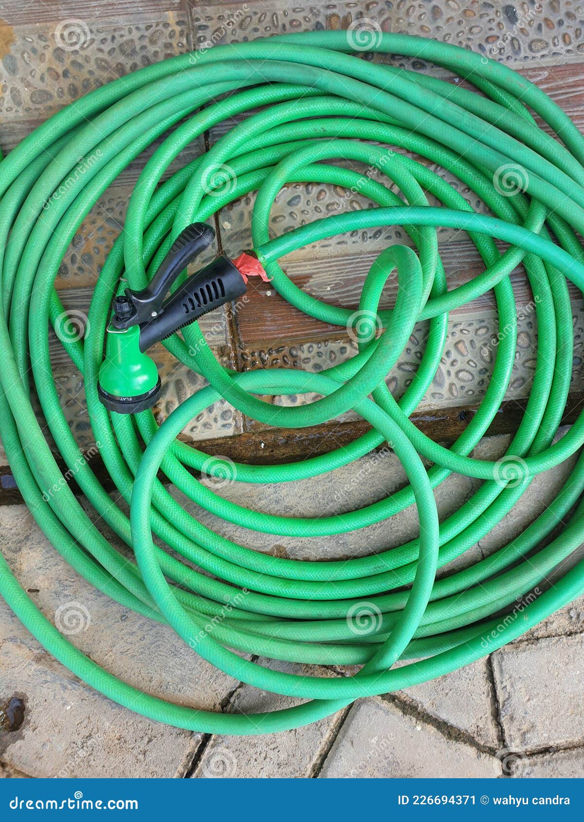 Hose after Washing Motorbike Stock Image Image of pattern, blue