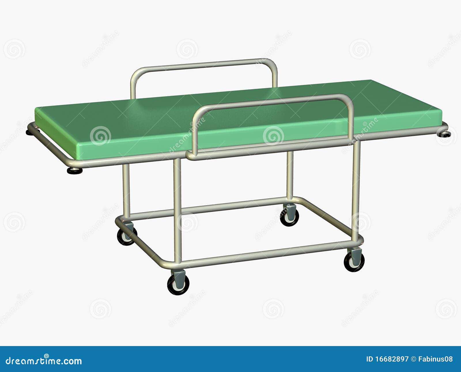 Hospital bed or gurney stock illustration. Illustration of silver ...