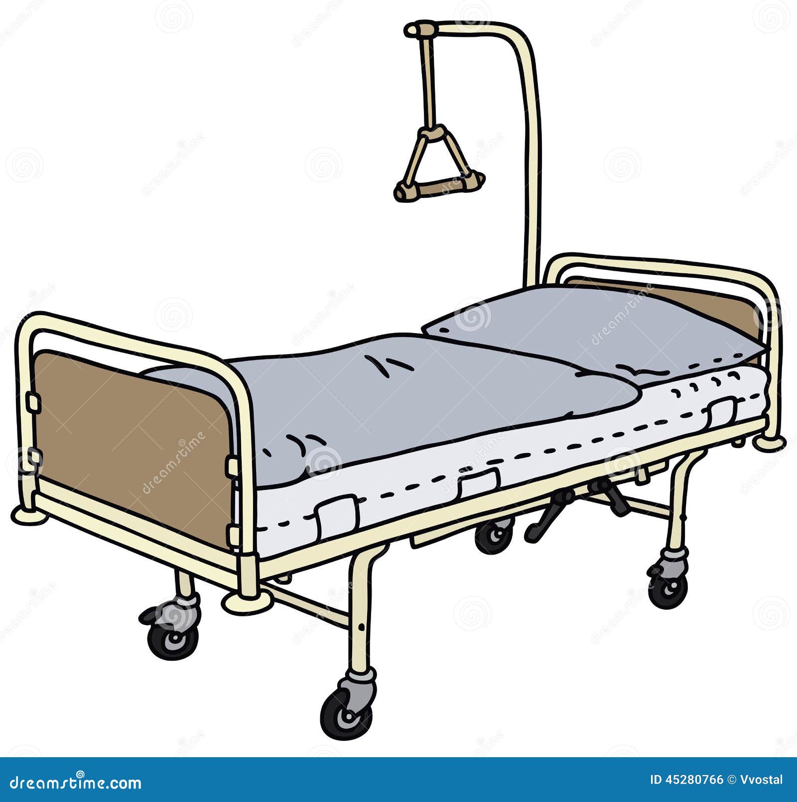 Hospital bed stock vector. Illustration of vector, recline 45280766