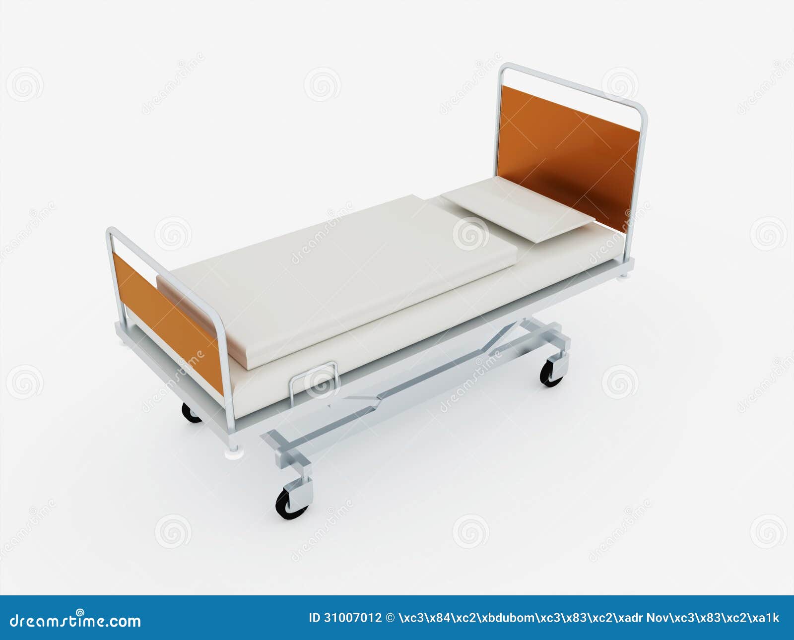 Hospital bed stock illustration. Illustration of metal 31007012