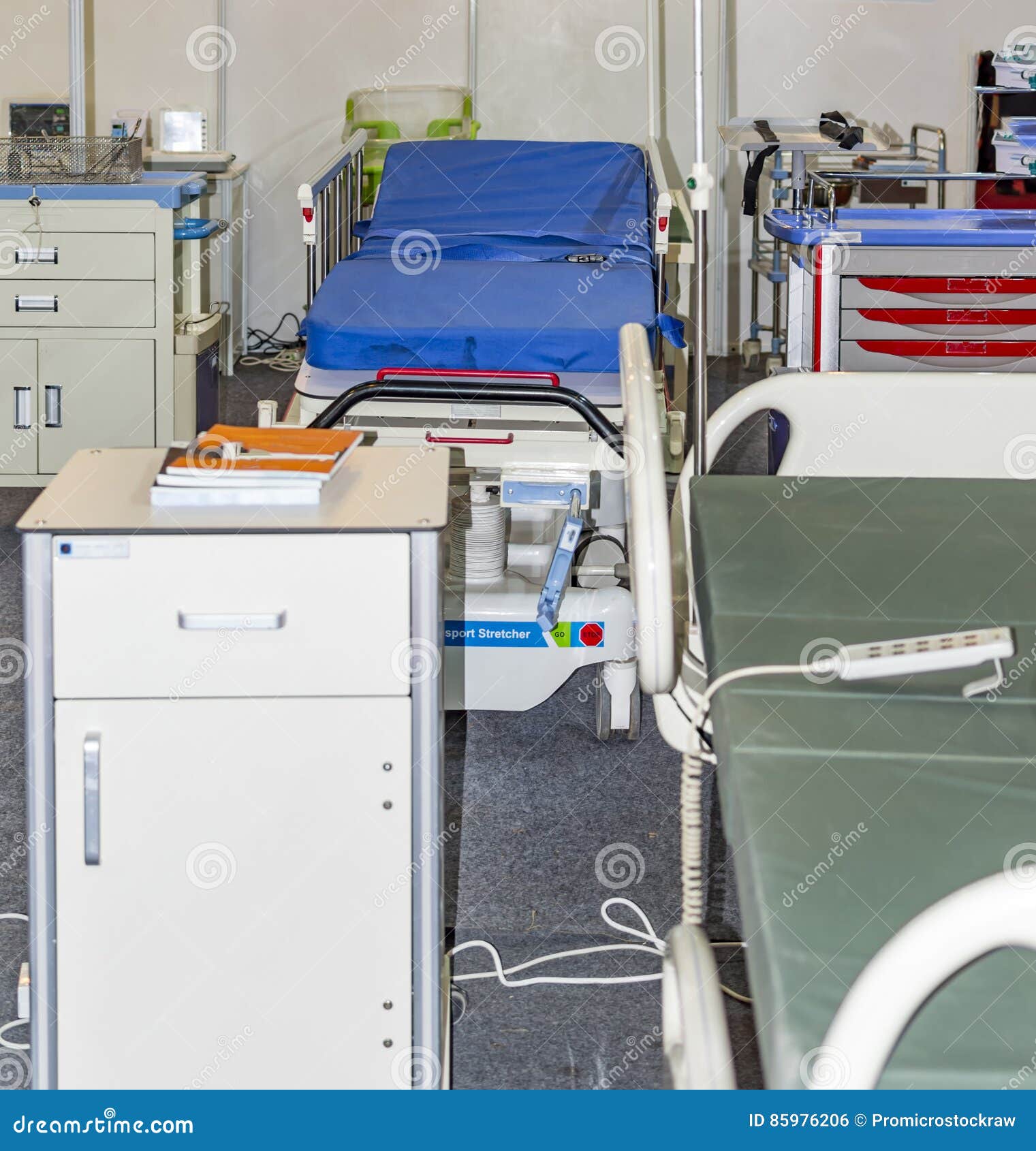 Hospital beds on sale stock photo. Image of room, treat 85976206