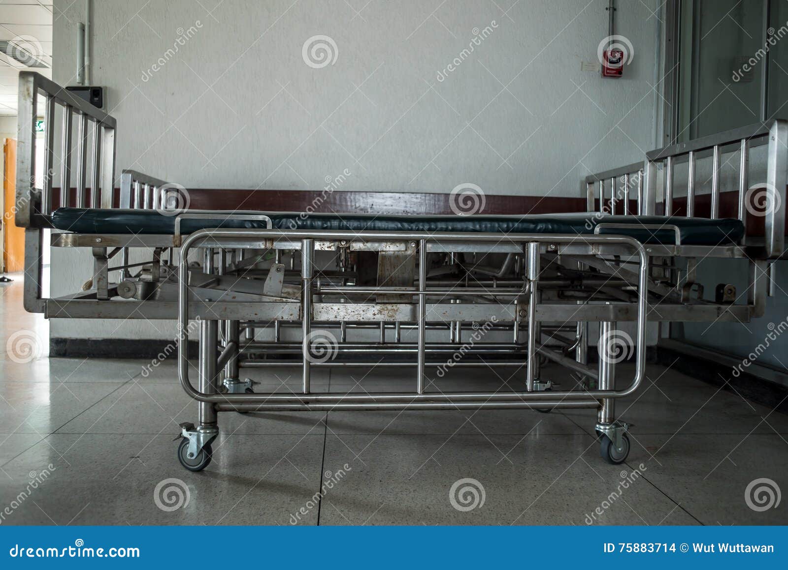 Hospital Cot stock photo. Image of long, clinical, medical 75883714