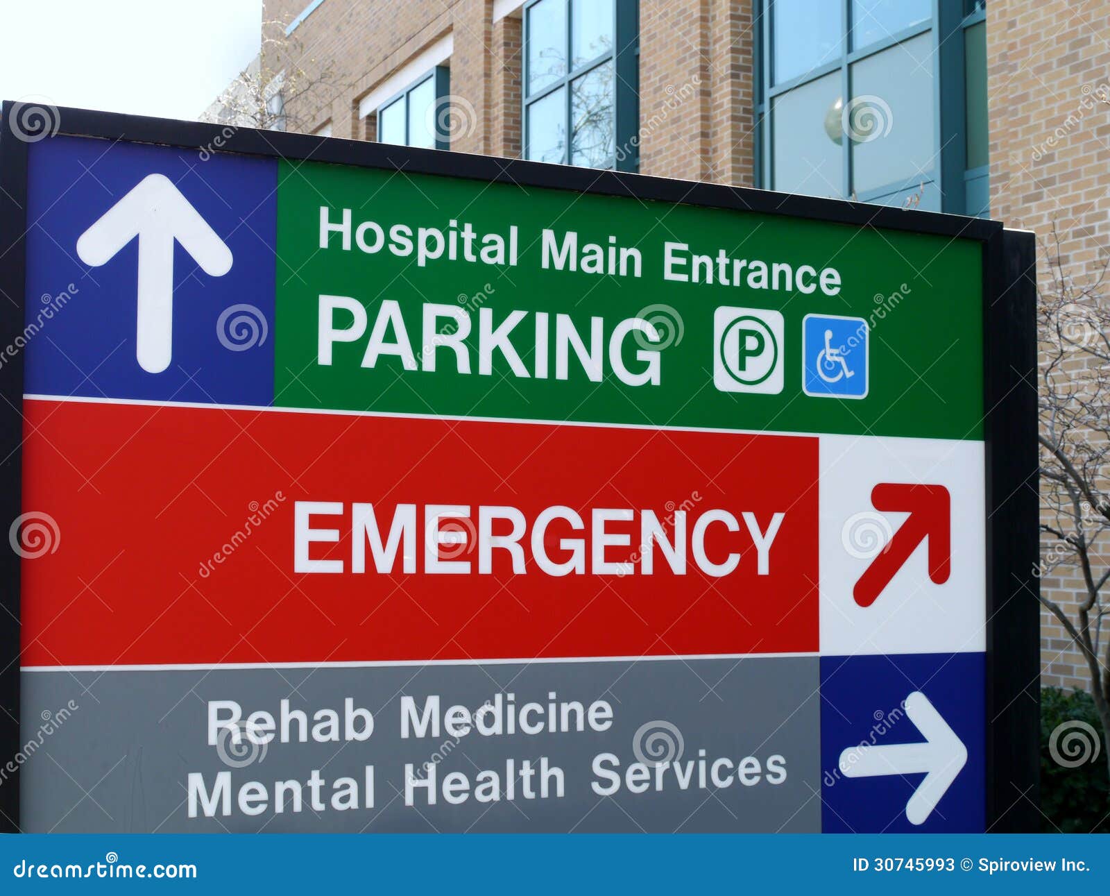 Hospital Direction Sign Stock Photos Image 30745993