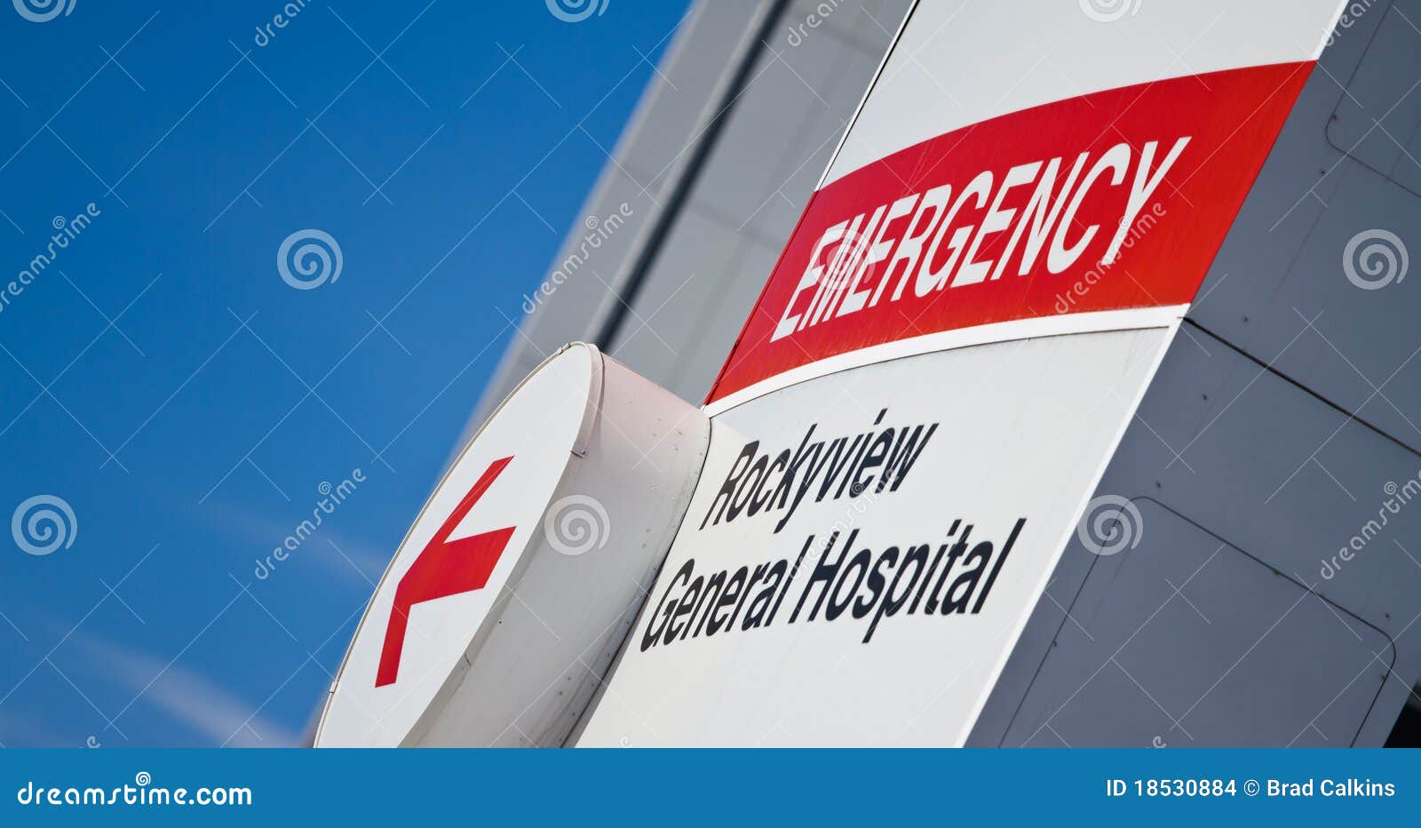 Hospital General De Rockyview Imagen de archivo editorial Imagen de general, rojo 18530884