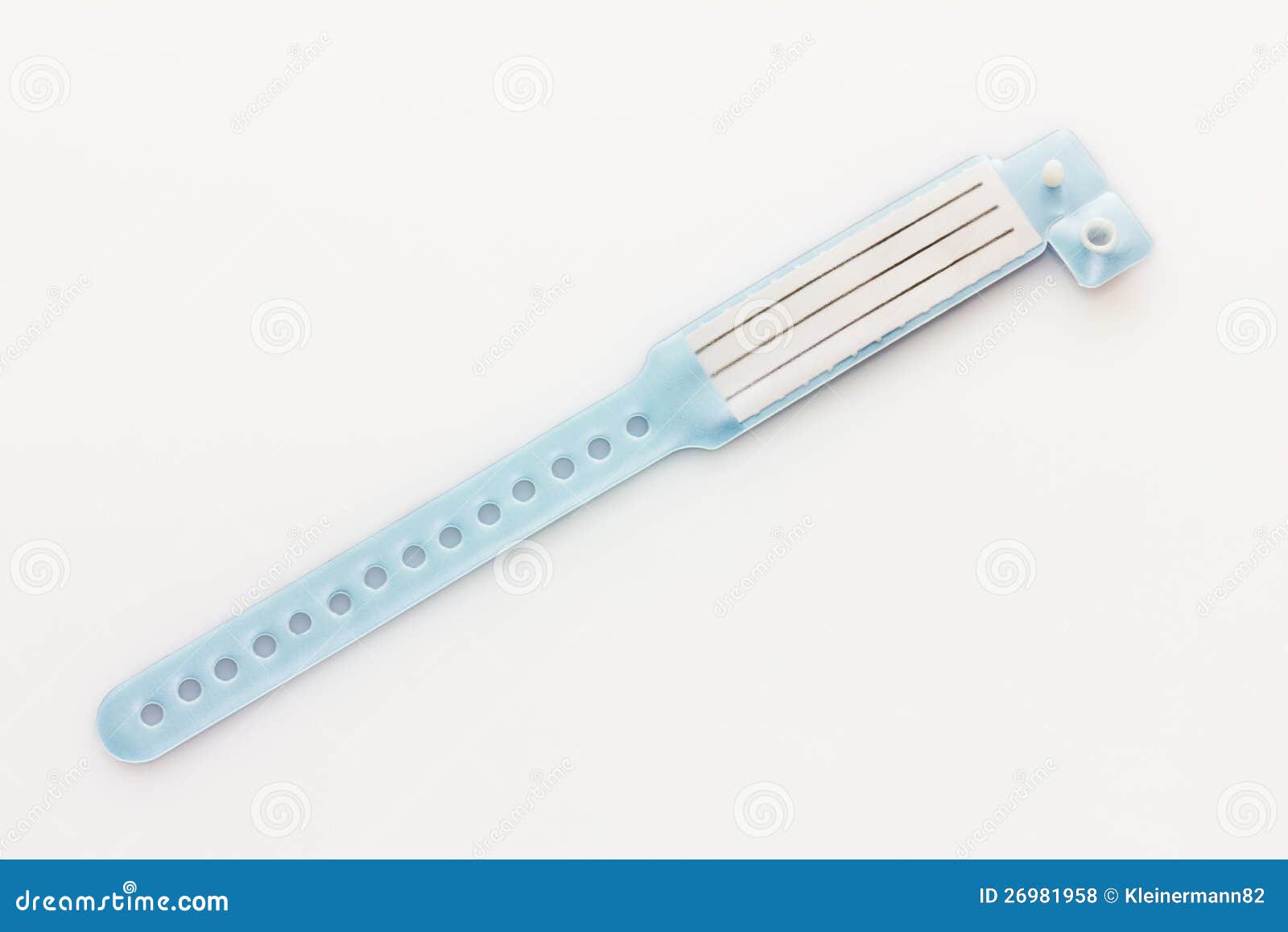 Hospital ID Bracelet in Blue Stock Photo Image of blue, plastic 26981958