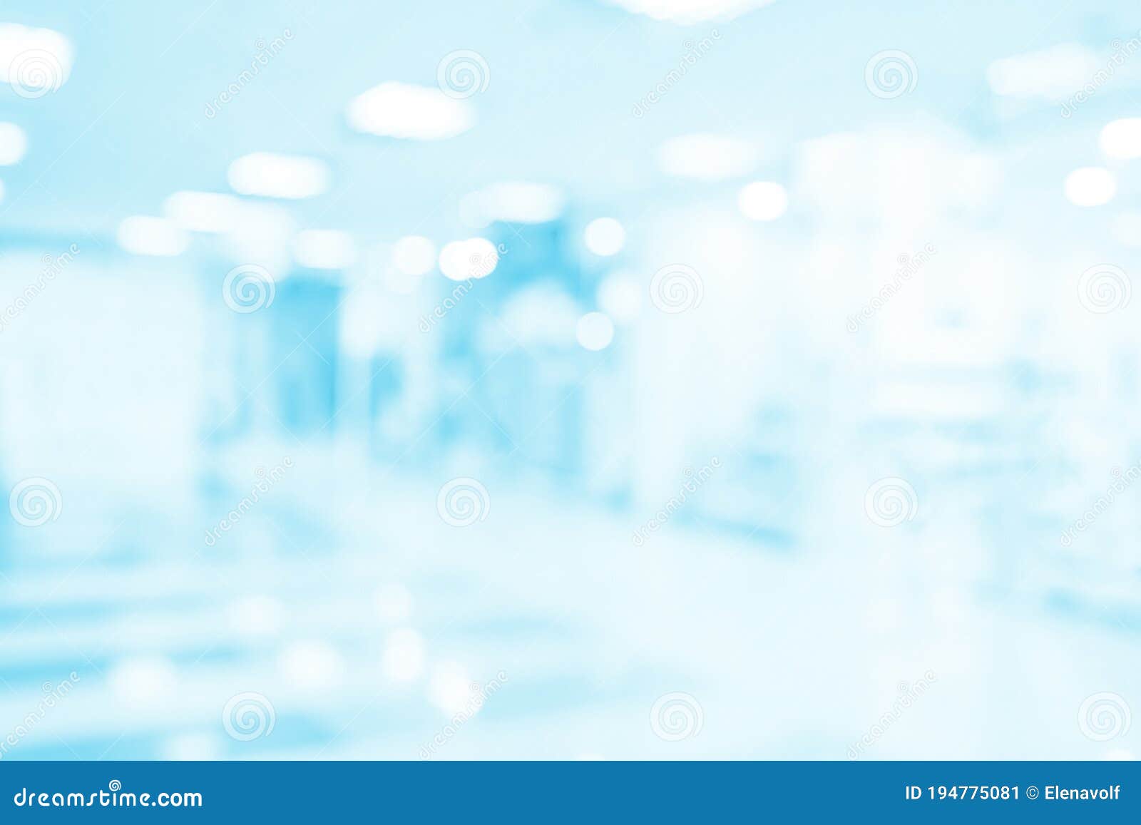 hospital office blurry background. business medical blue backdrop.