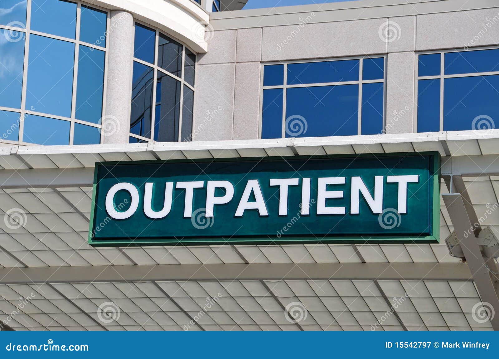 hospital outpatient entrance sign