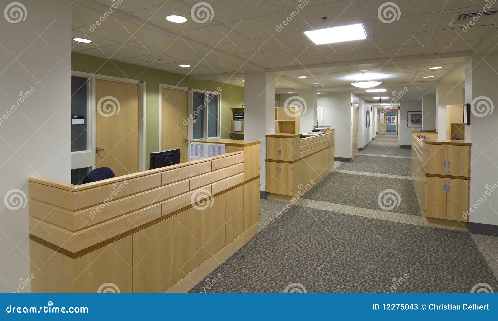 Hospital reception area stock image. Image of services 12275043